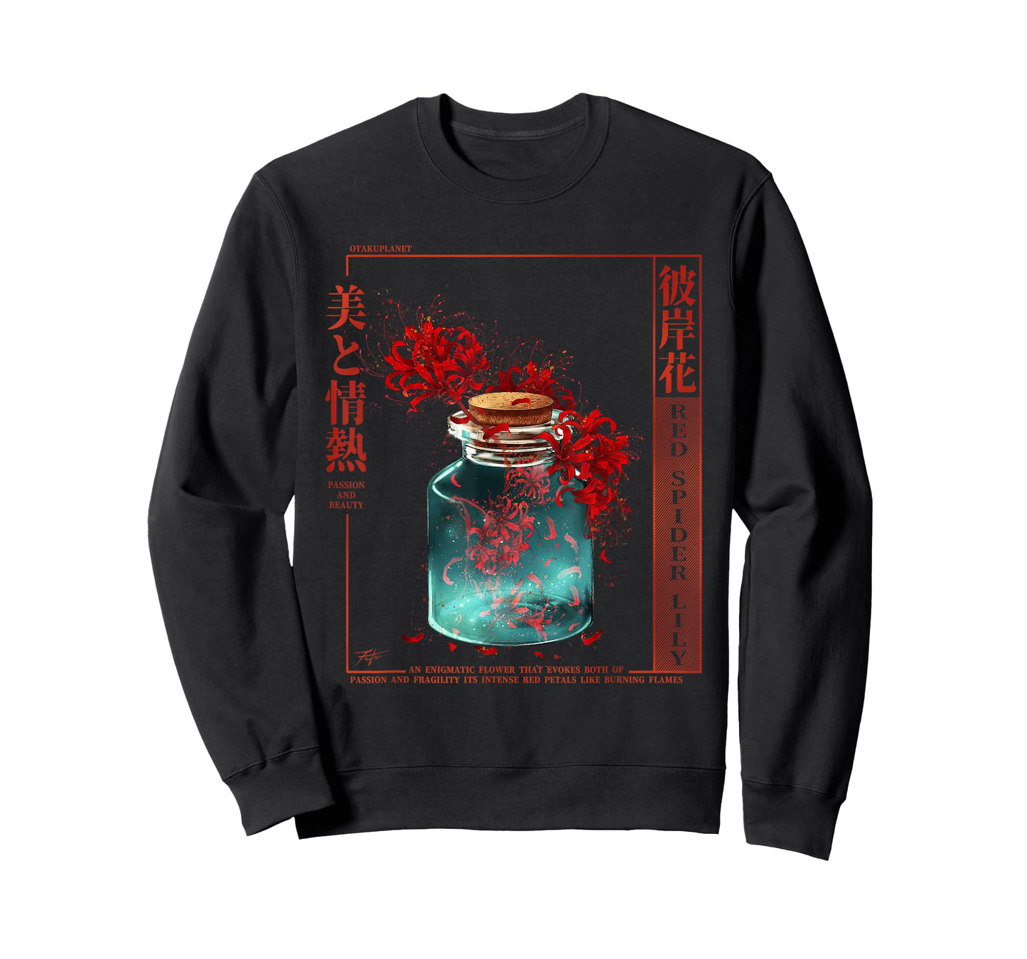 Spider Lily in Japanese Anime Red Spider Lily Aesthetic T-Shirt
