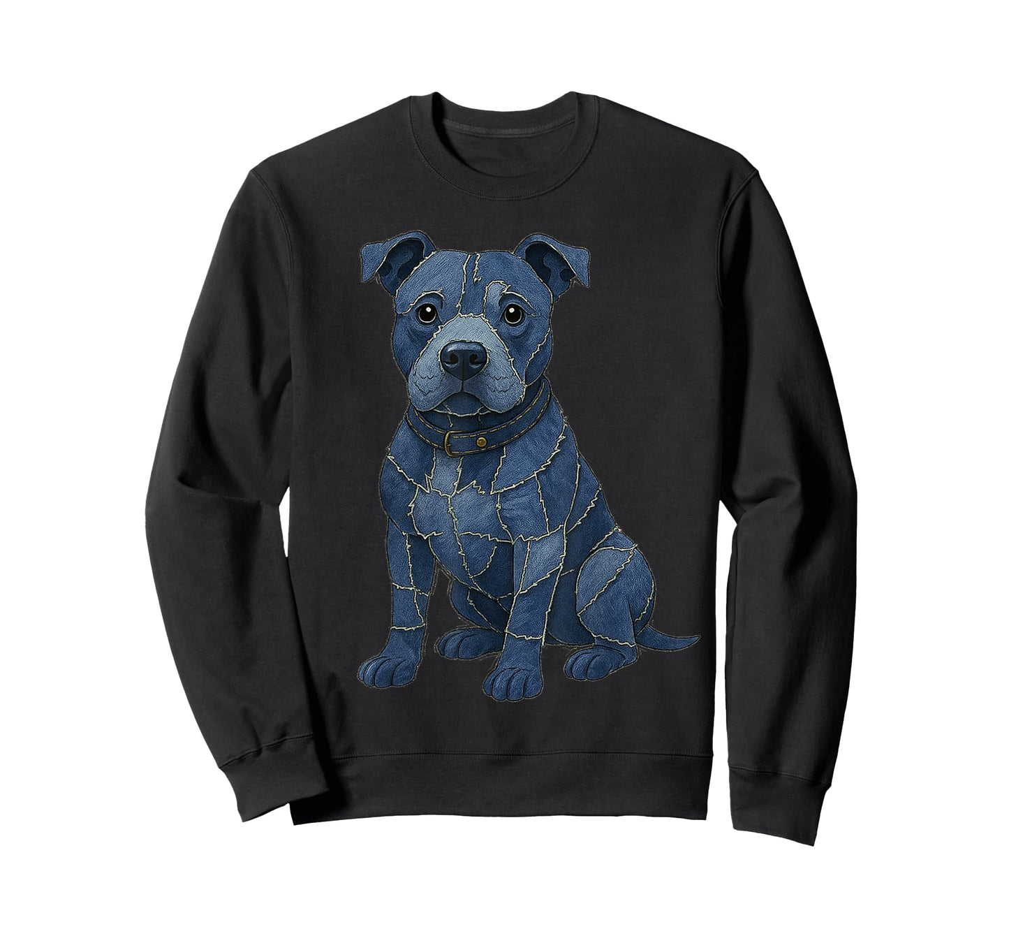 Pitbull Patchwork Denim Shirt Women, Cute Pitbull Dog Mom T-Shirt