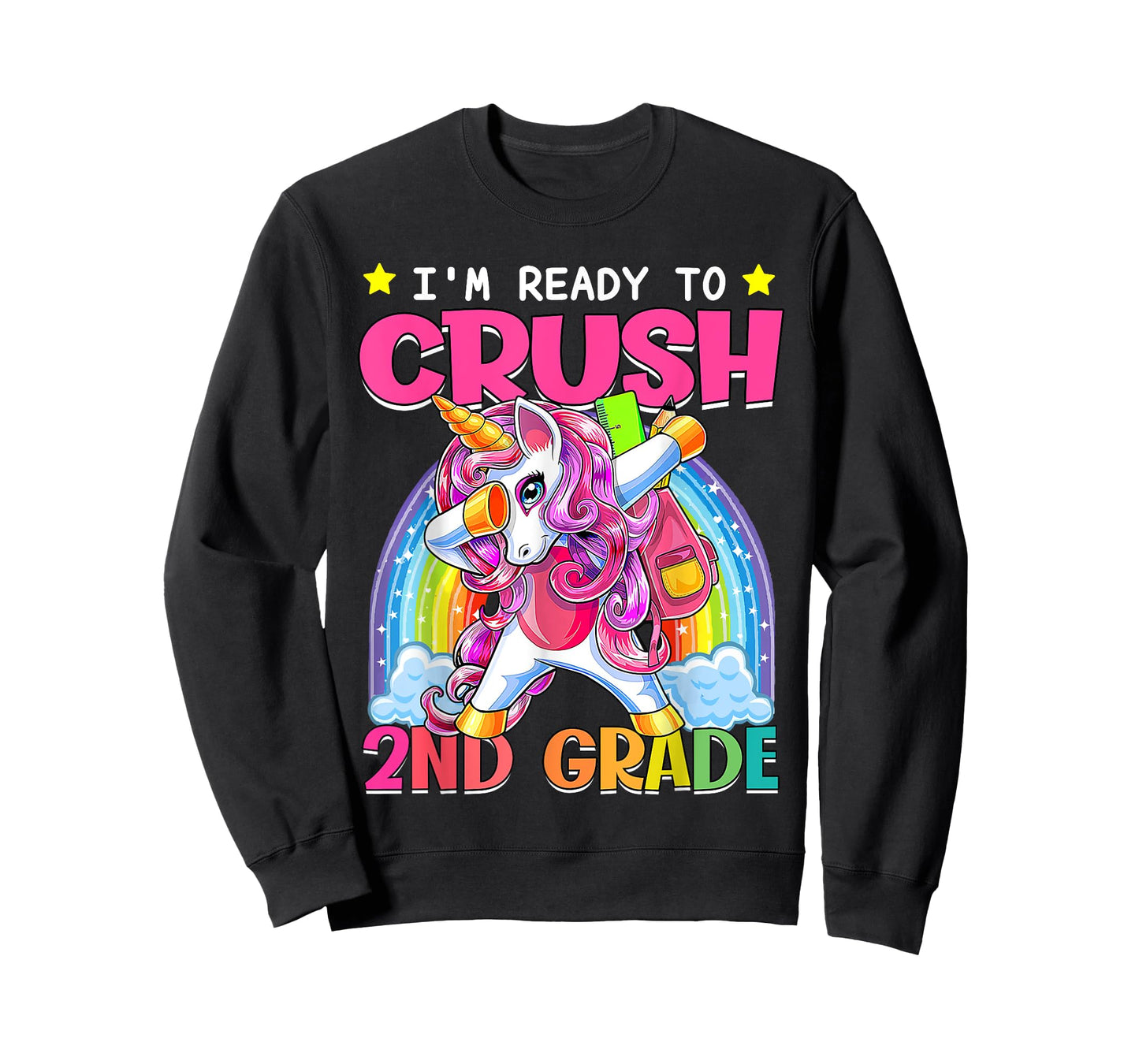 Back To School Unicorn I'm Ready To Crush 2nd Grade Girls T-Shirt