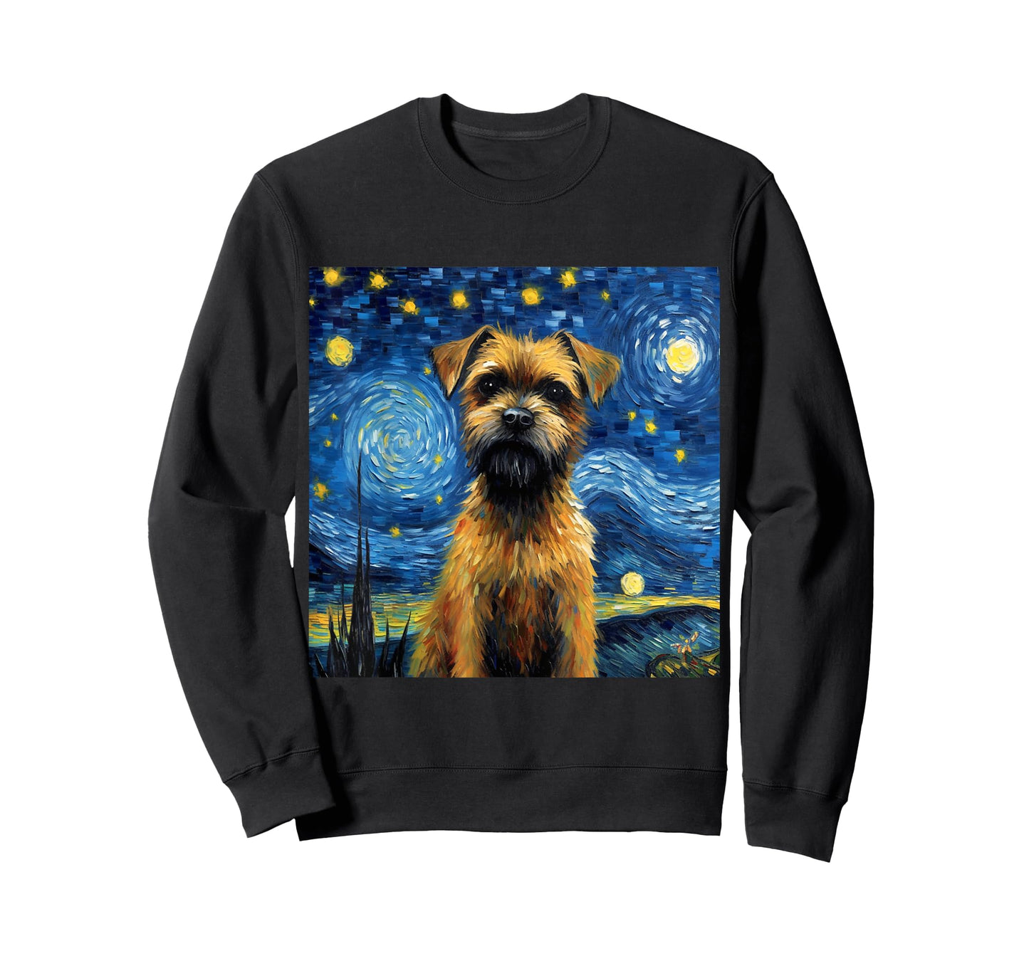 Border Terrier Starry Night - Border Terrier T-Shirt