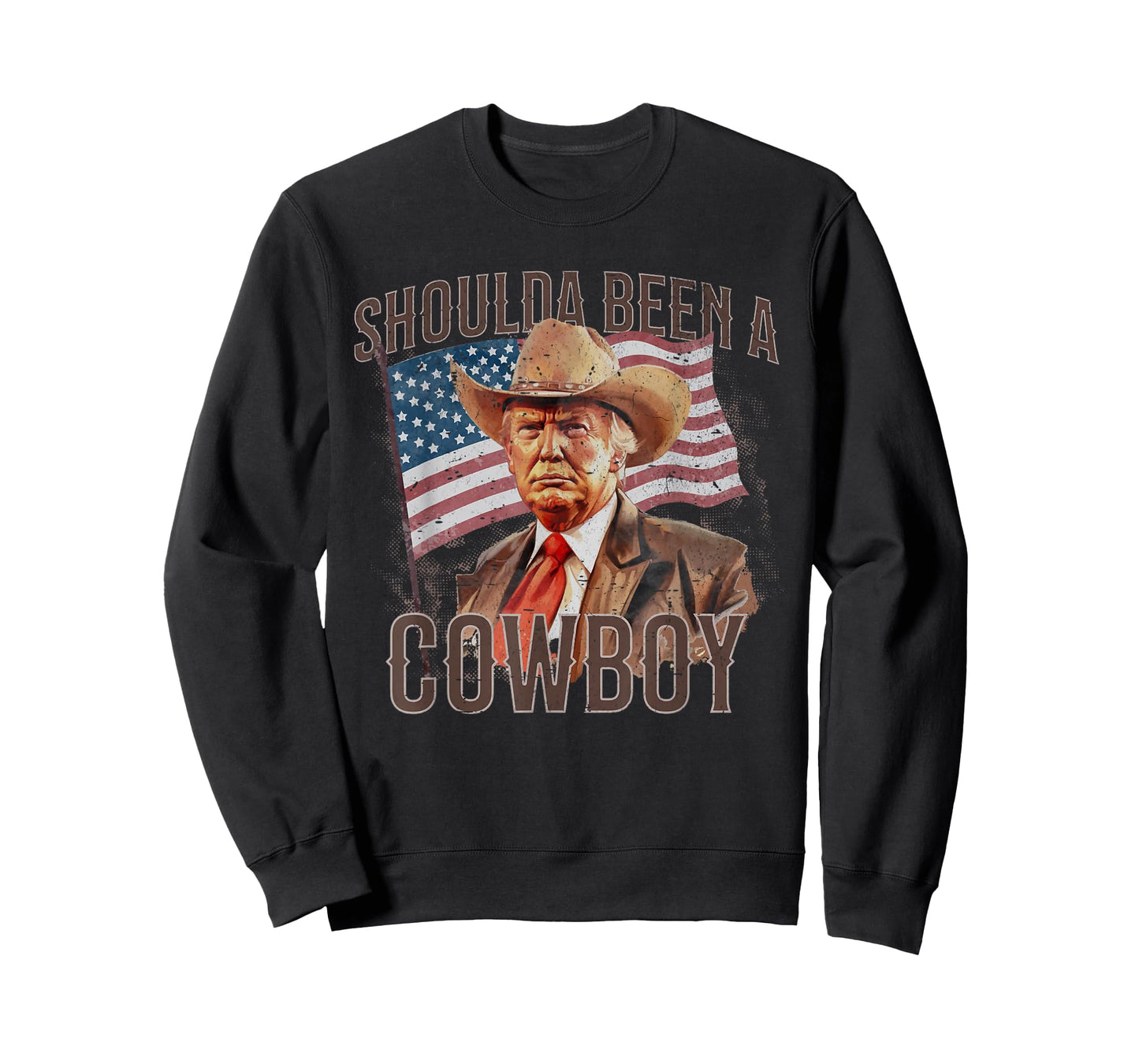 Should Have Been A Cowboy Trump 2024 4th Of July US Flag T-Shirt