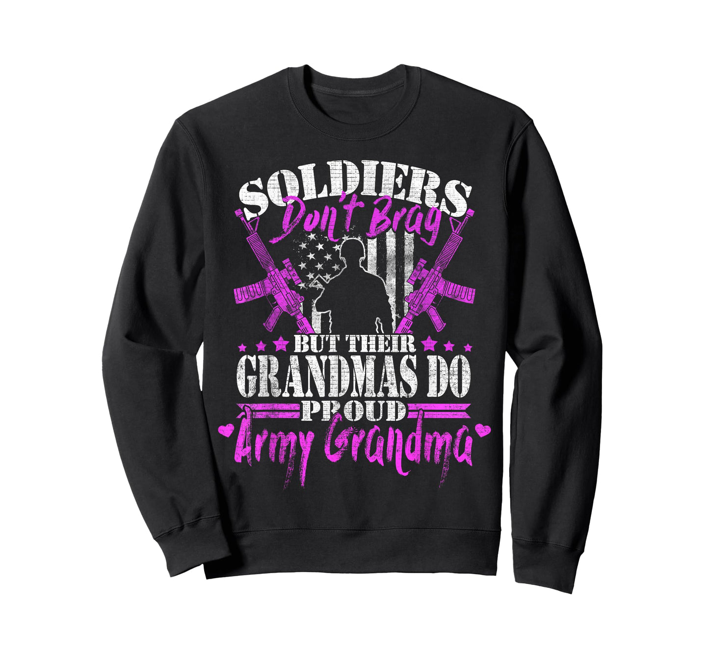 Proud Army Grandma Soldiers Don't Brag Military Grandmother T-Shirt