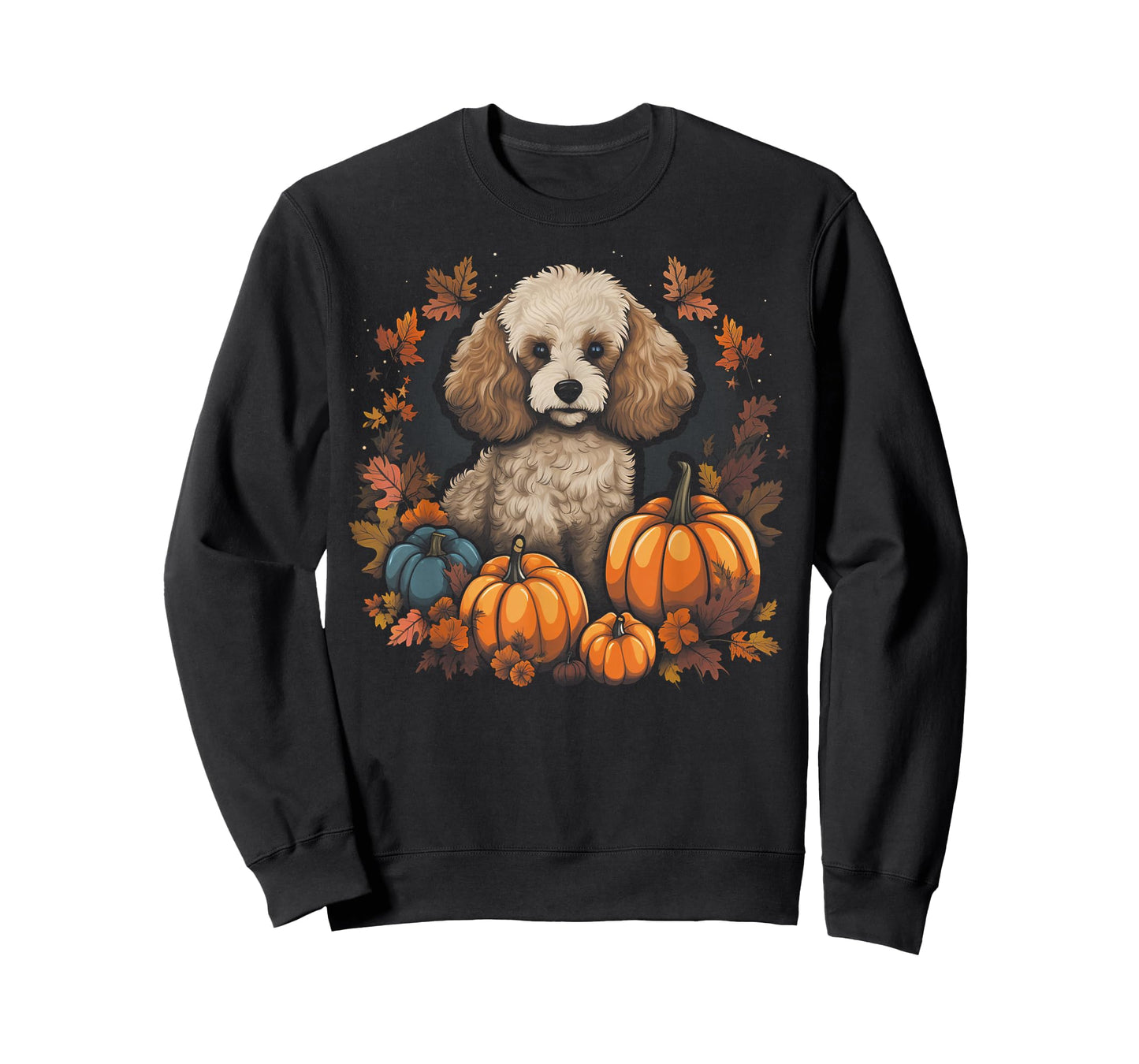 Poodle Dog - Pumpkin Thanksgiving Fall Halloween T-Shirt