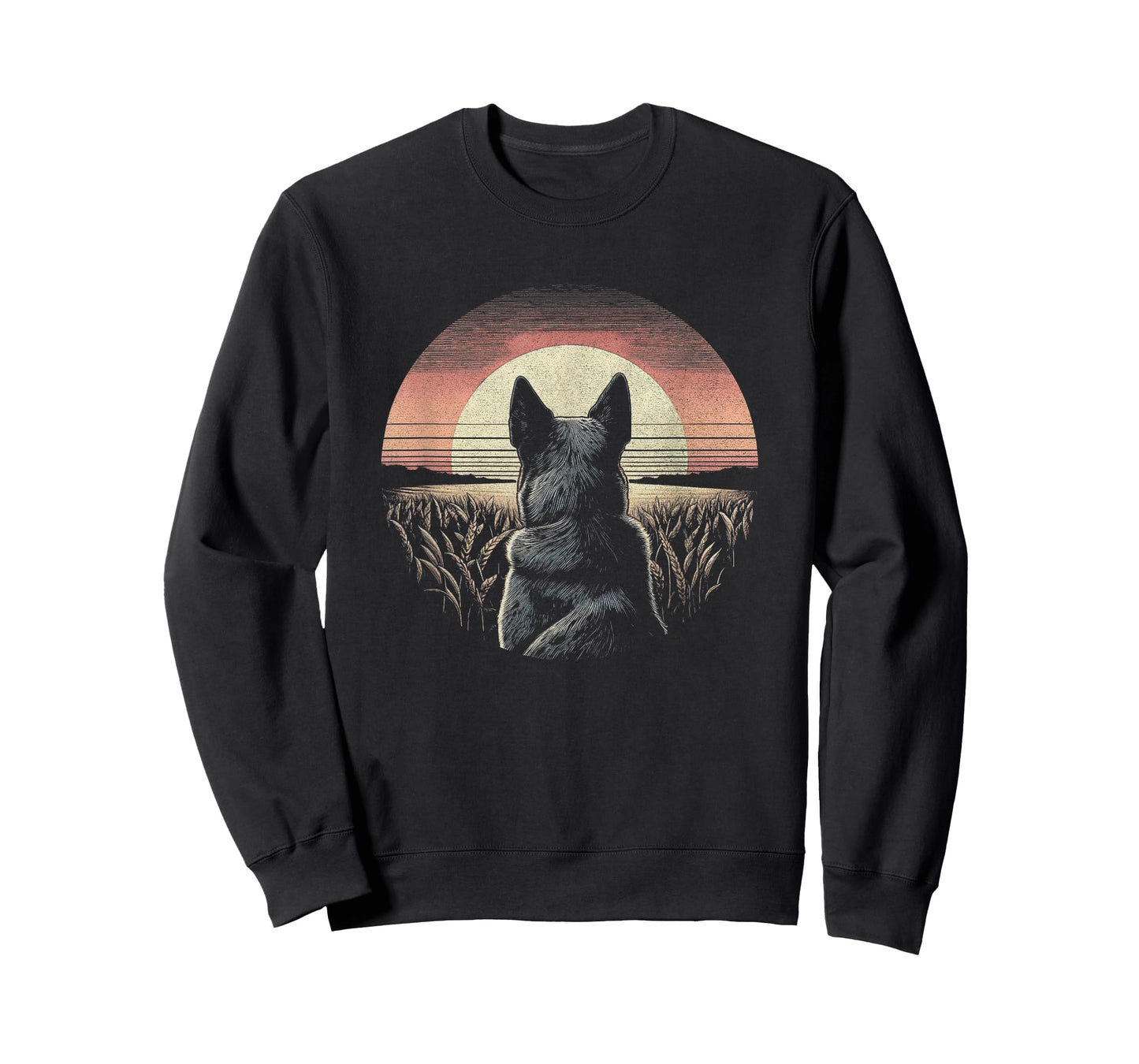 Vintage Australian Cattle Dog Blue Heeler Graphic Art Design T-Shirt
