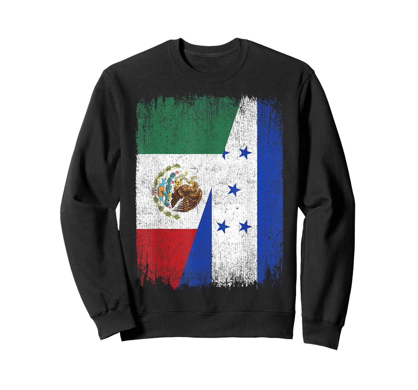 Half Mexico Honduras Flag Mexican Honduran Roots T-Shirt