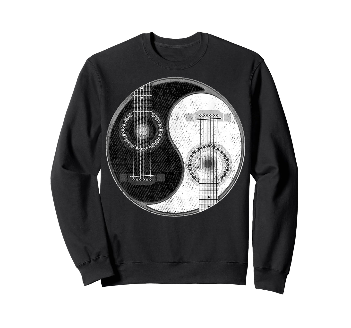 Yin Yang Guitar Player Guitarist Classical Bass Acoustic Tee T-Shirt