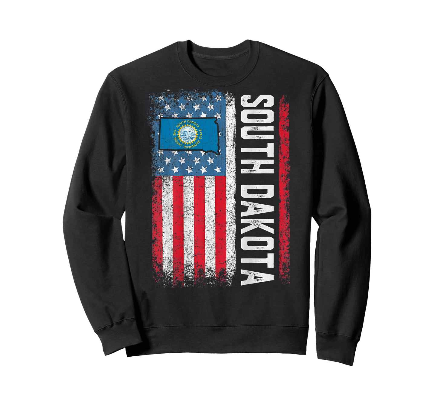 Vintage South Dakota State USA Flag Shirt South Dakota (On T-Shirt