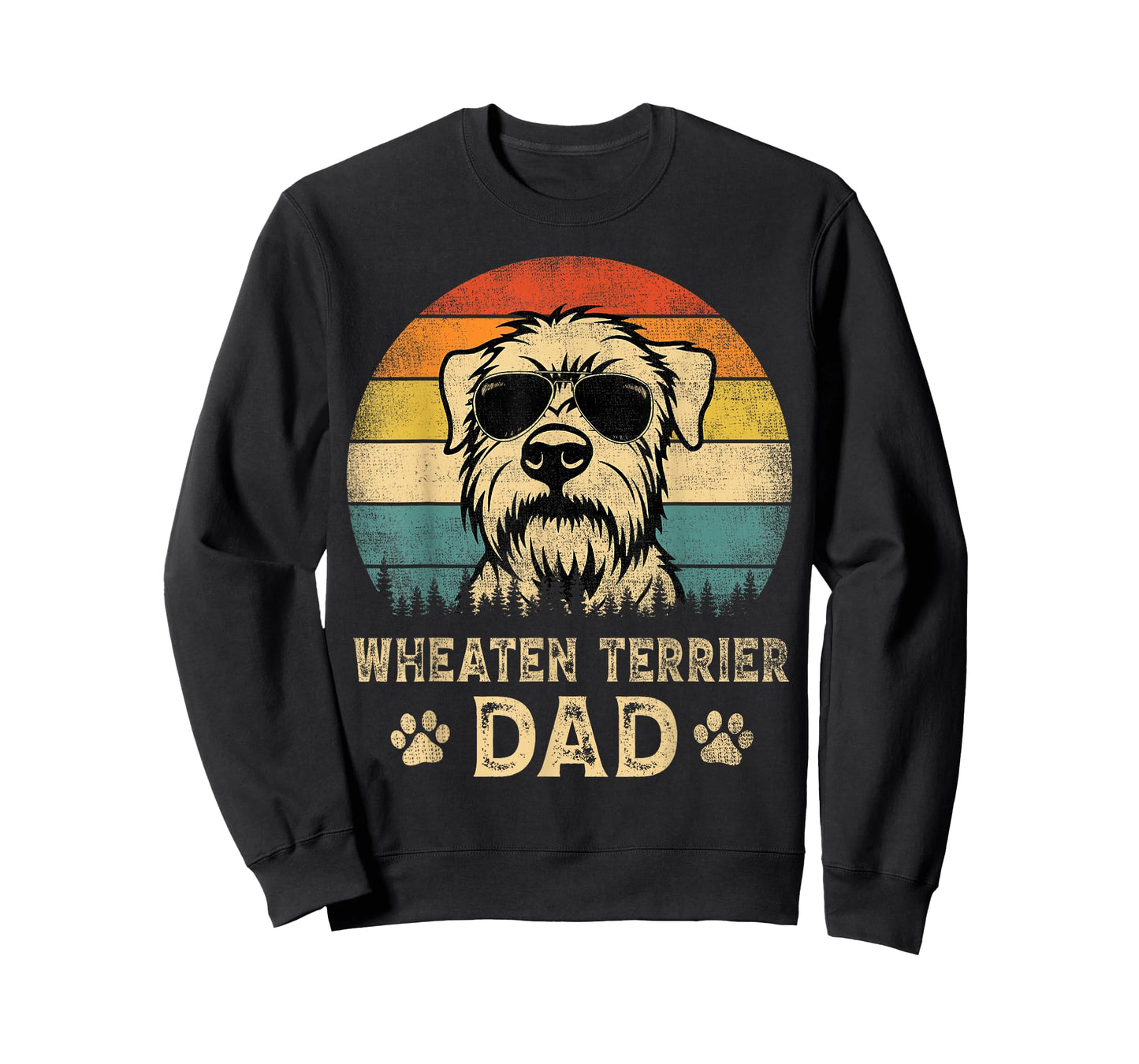 Vintage Wheaten Terrier Dad Dog Lovers Father's Day Tee T-Shirt