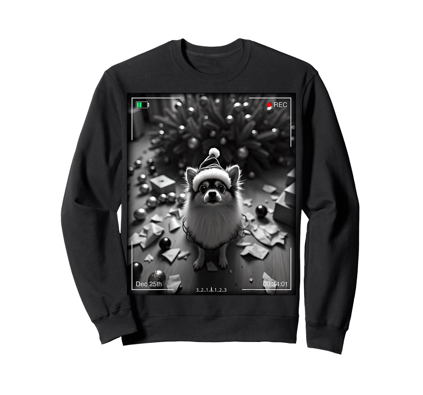 Christmas Pomeranian Caught On Camera T-Shirt