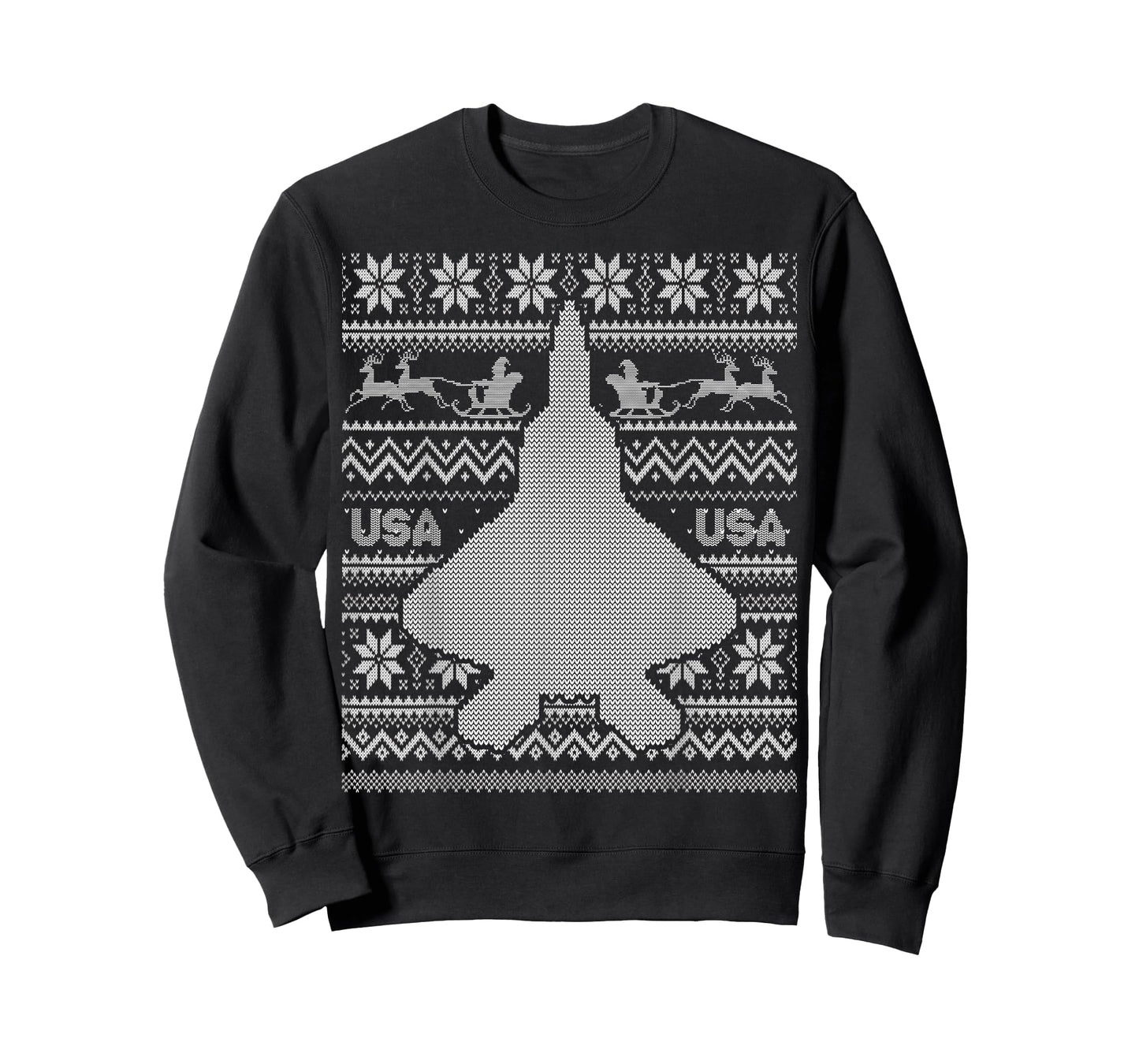 F 22 Raptor Ugly Christmas Sweater Style T-Shirt