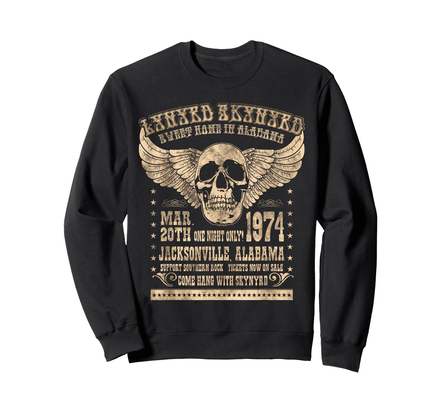 Lynyrd Skynyrd Sweet Home Alabama 74 Rock Festival 70s Biker T-Shirt