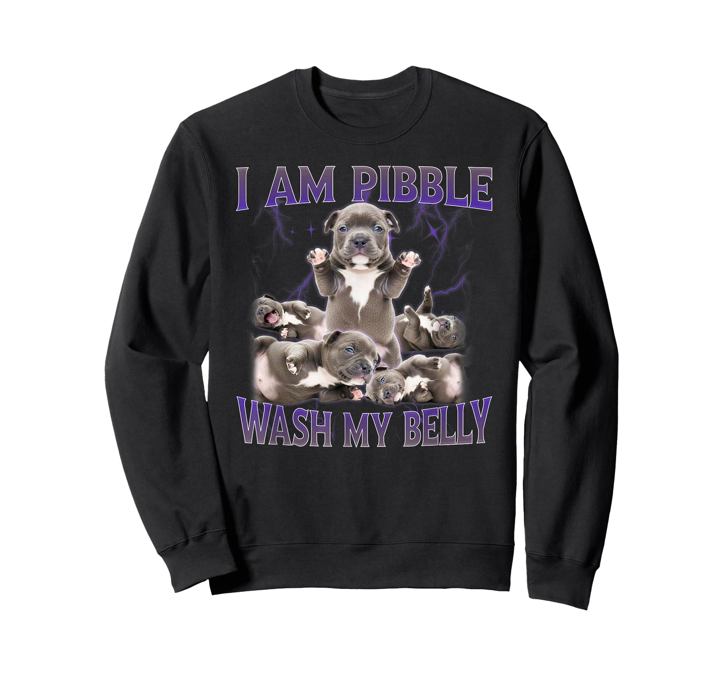 Funny I am Pibble Dog Puppy Wash Clean My Belly Meme T-Shirt