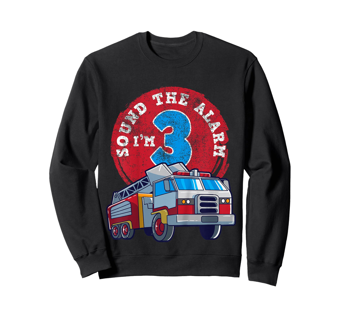 3rd Birthday Three Years Old Firetruck Firefighter Gift T-Shirt