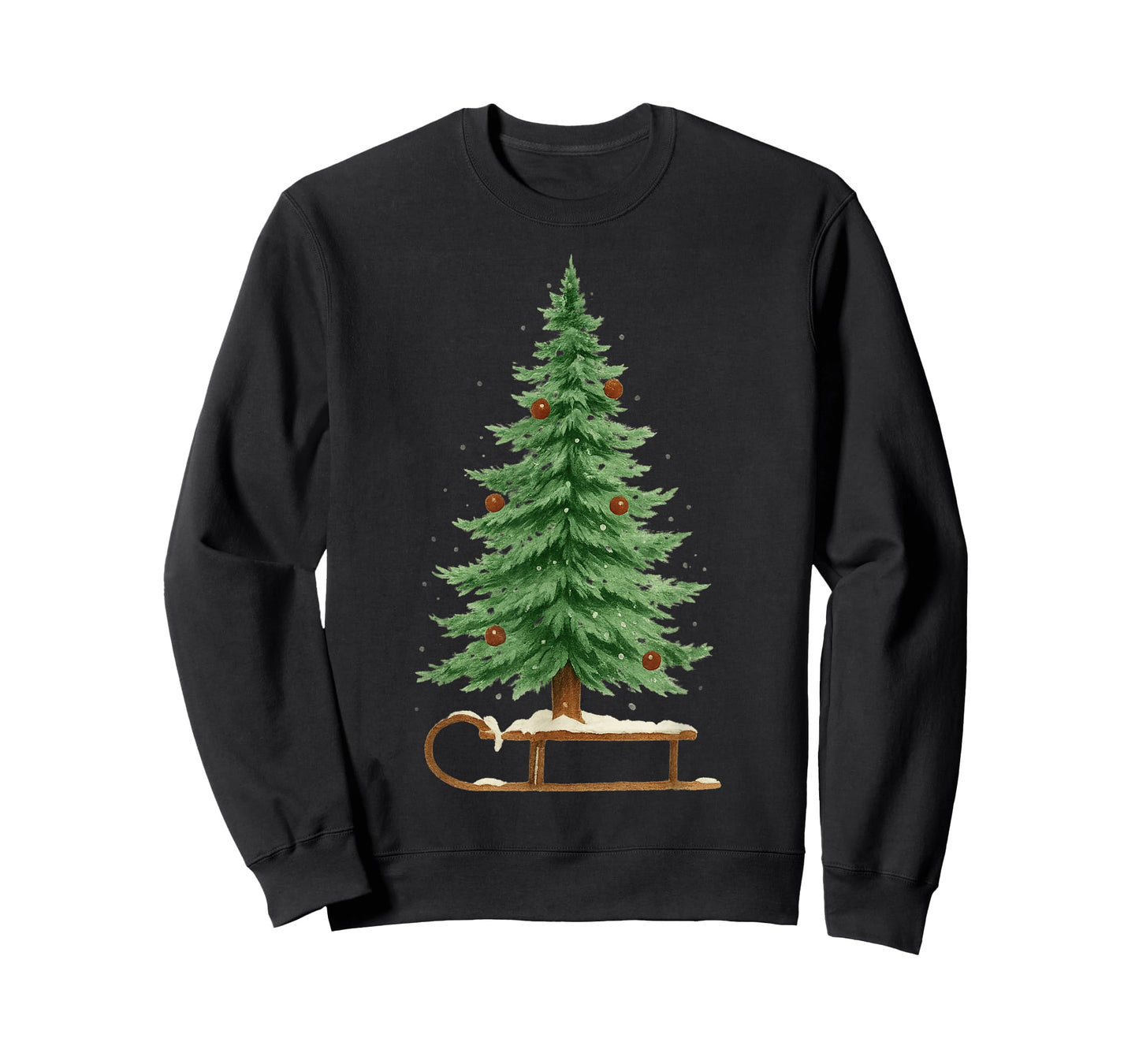 Funny Christmas Sleigh Christmas Tree 2025 Family Matching T-Shirt