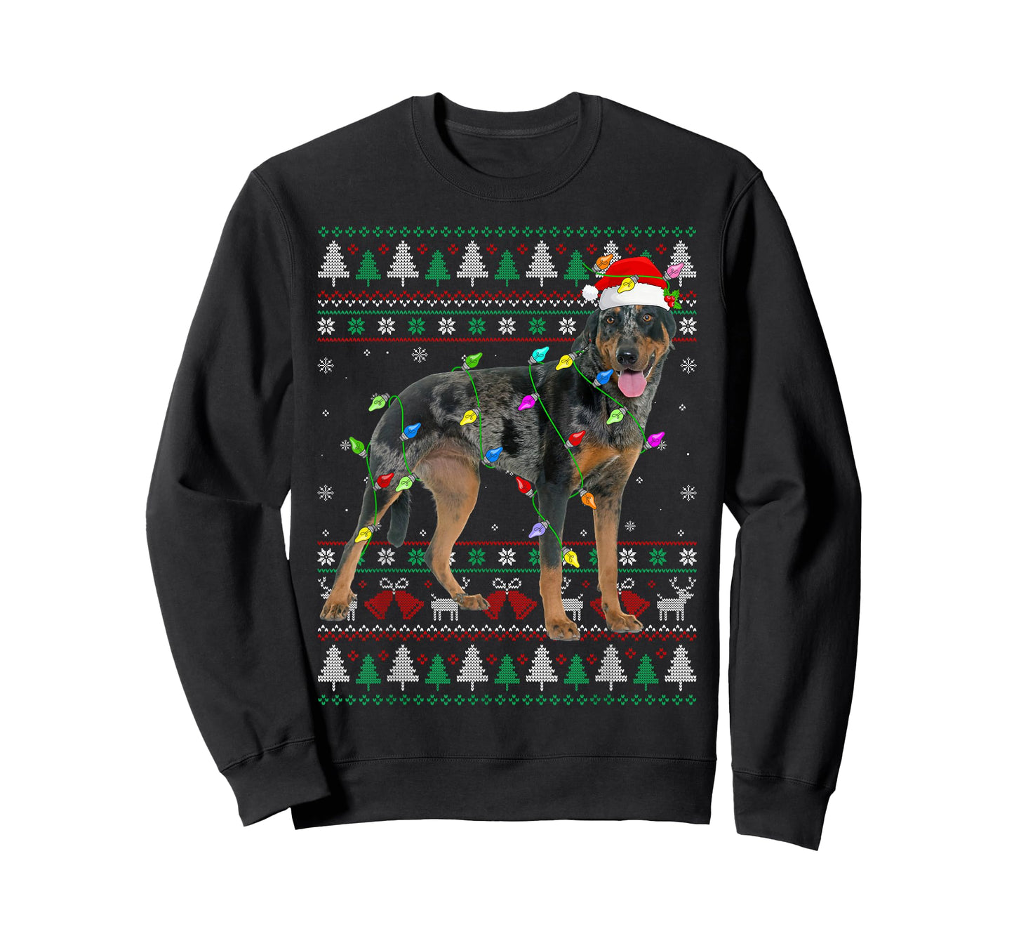Harlequin Beauceron Dog Christmas Ugly Sweater Dog Xmas T-Shirt