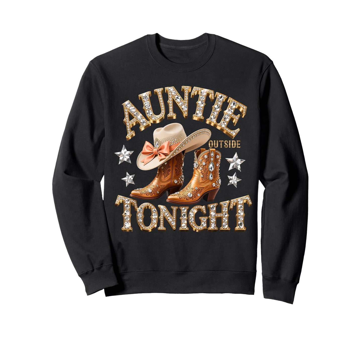 Vintage Auntie Western Boots Cowgirl Rodeo Queens T-Shirt