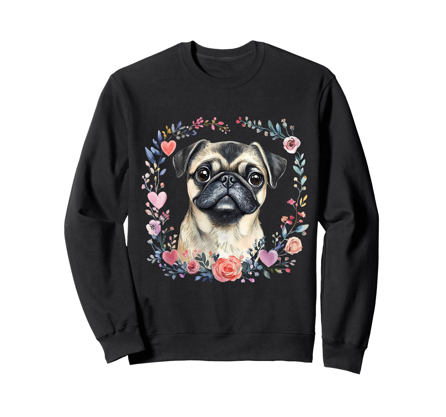 Pug Owner Colorful Portrait Dog Animal Cute Pug Lover T-Shirt
