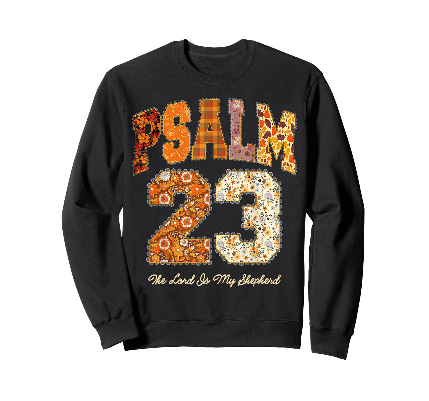 Fall Psalm 23,The Lord is My Shepherd,Thanksgiving Christian T-Shirt