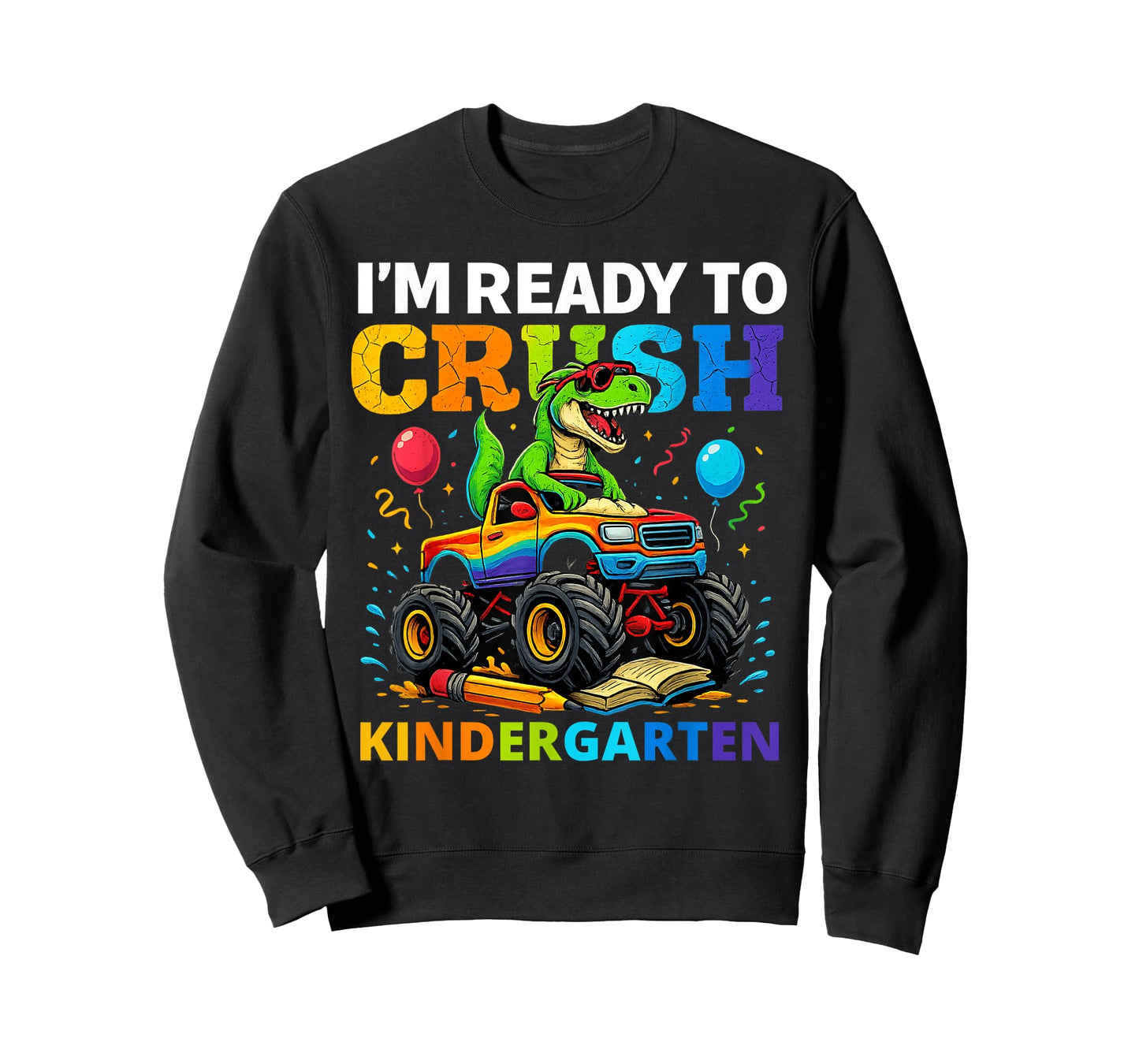 Back To School Boy Dinosaur I'm Ready To Crush Kindergarten T-Shirt