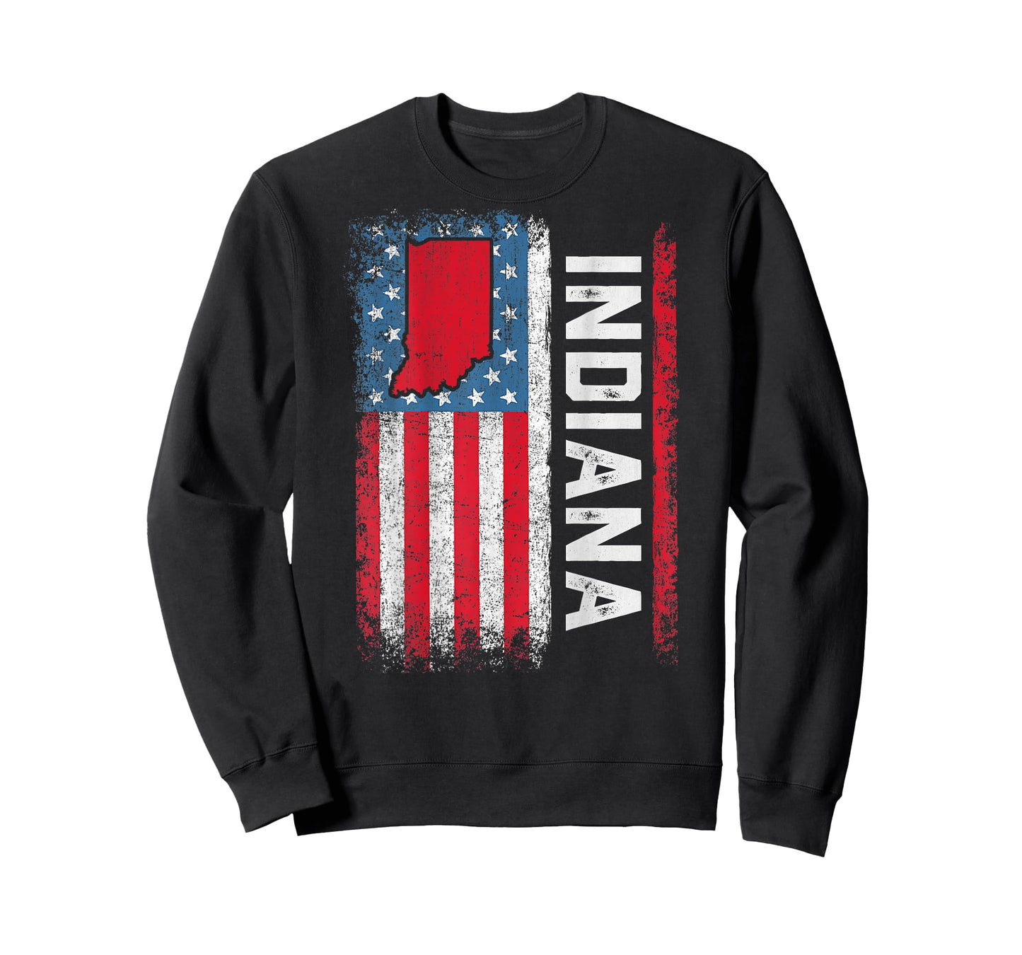 Vintage Indiana State USA Flag Shirt Indiana (On Back) T-Shirt