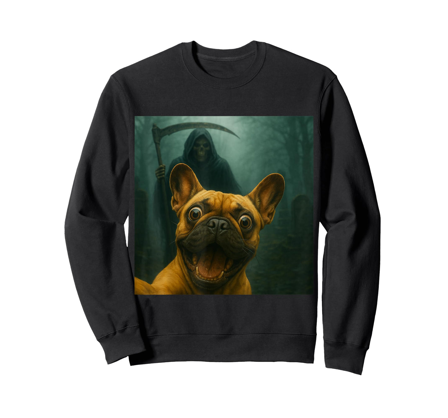 Frenchie Grim Reaper Funny Dog T-Shirt