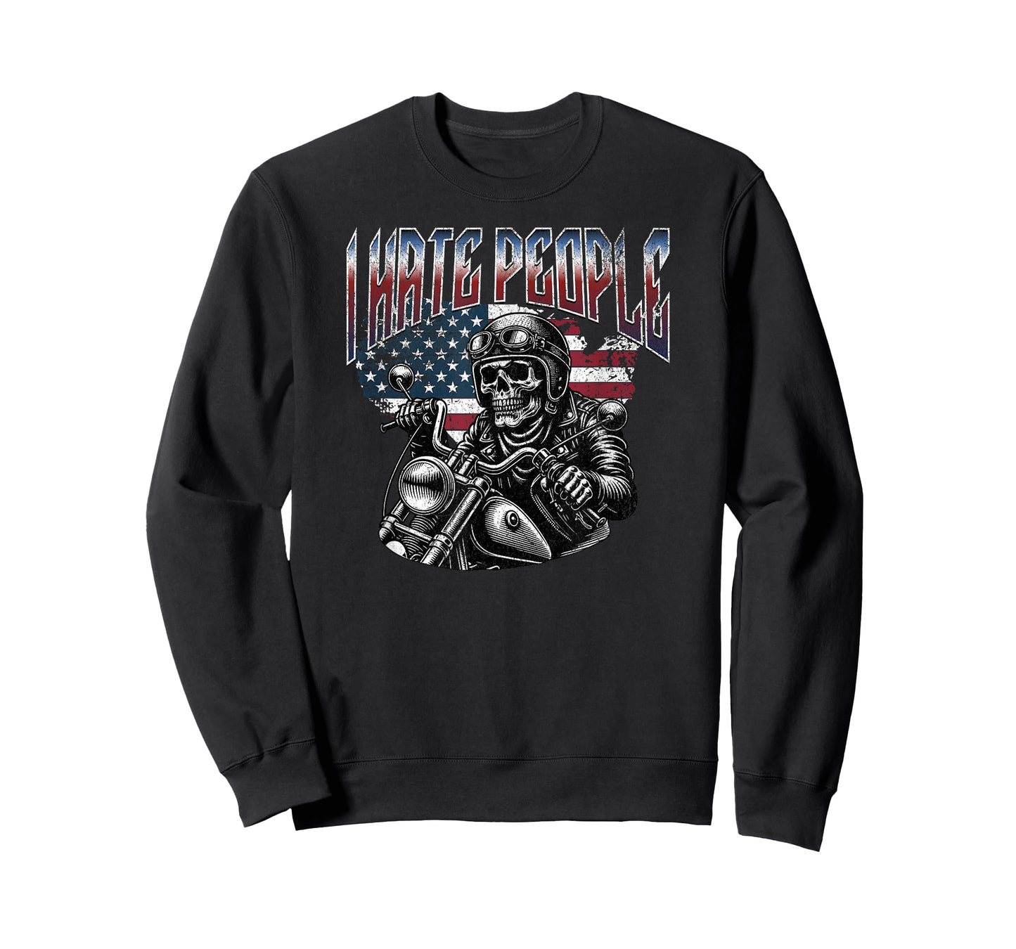 Love America I Hate People Shirt Funny Bootleg USA Flag Gift T-Shirt