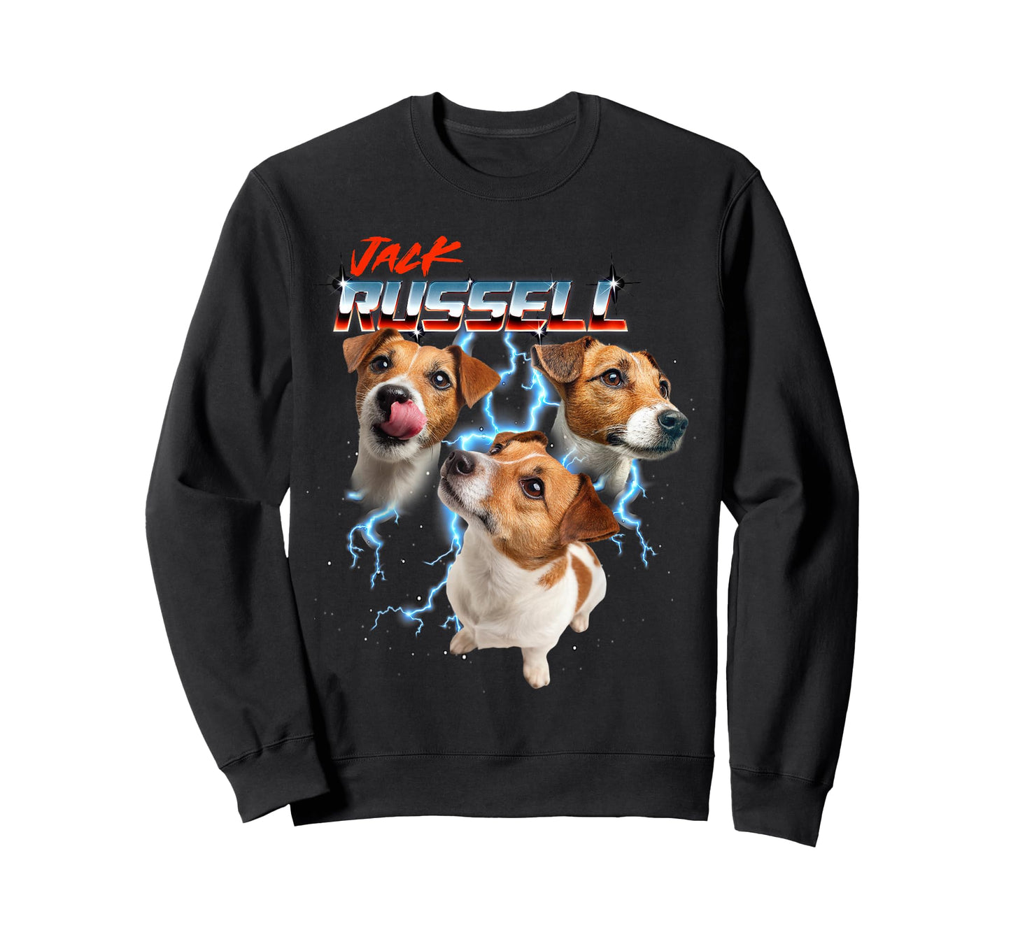 80s 90s JRT Dog Lover Heavy Metal Rock Jack Russell Terrier T-Shirt