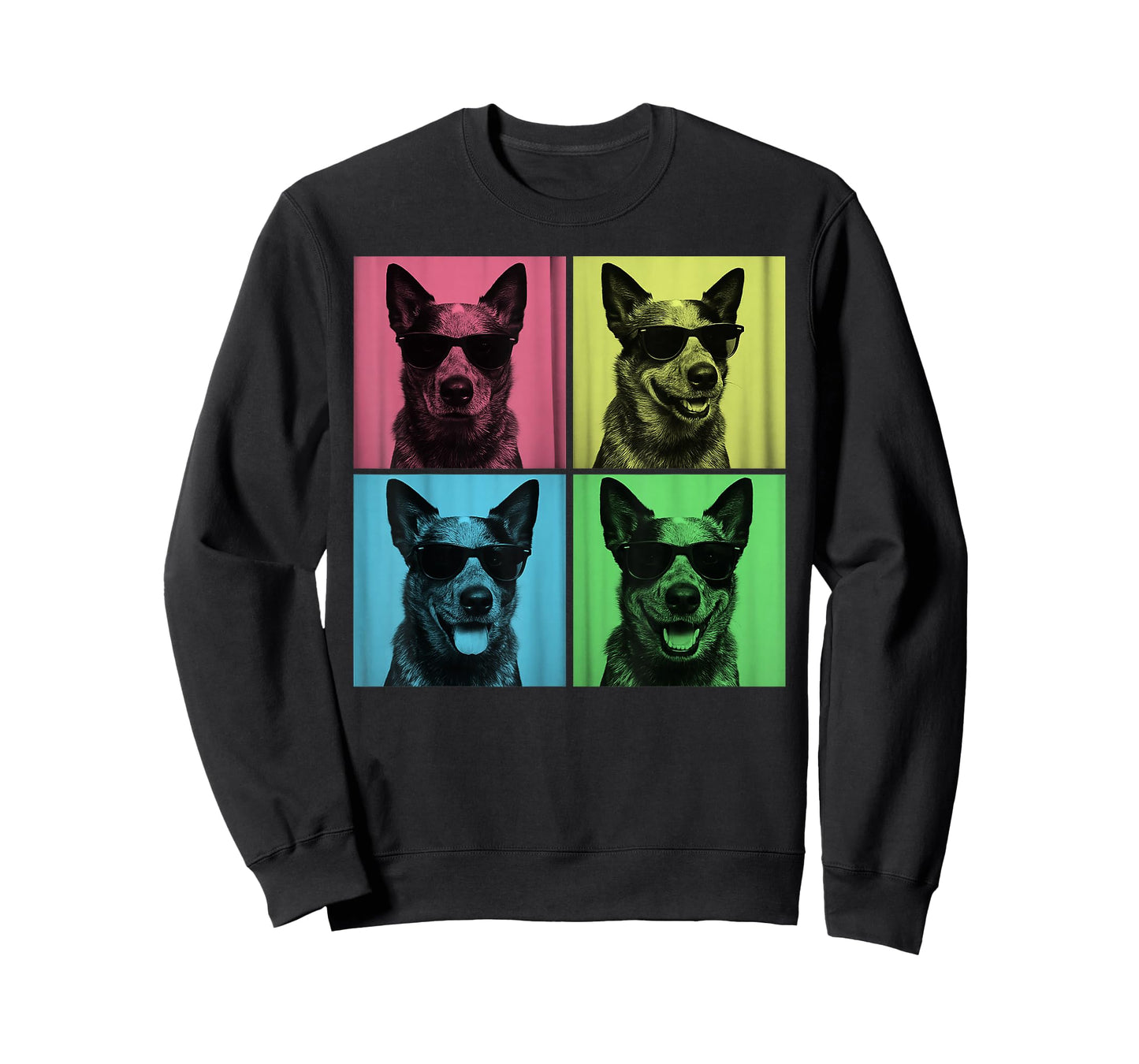 Blue Heeler Pop Art Funny Dog Lover Blue Heeler Photo Booth T-Shirt