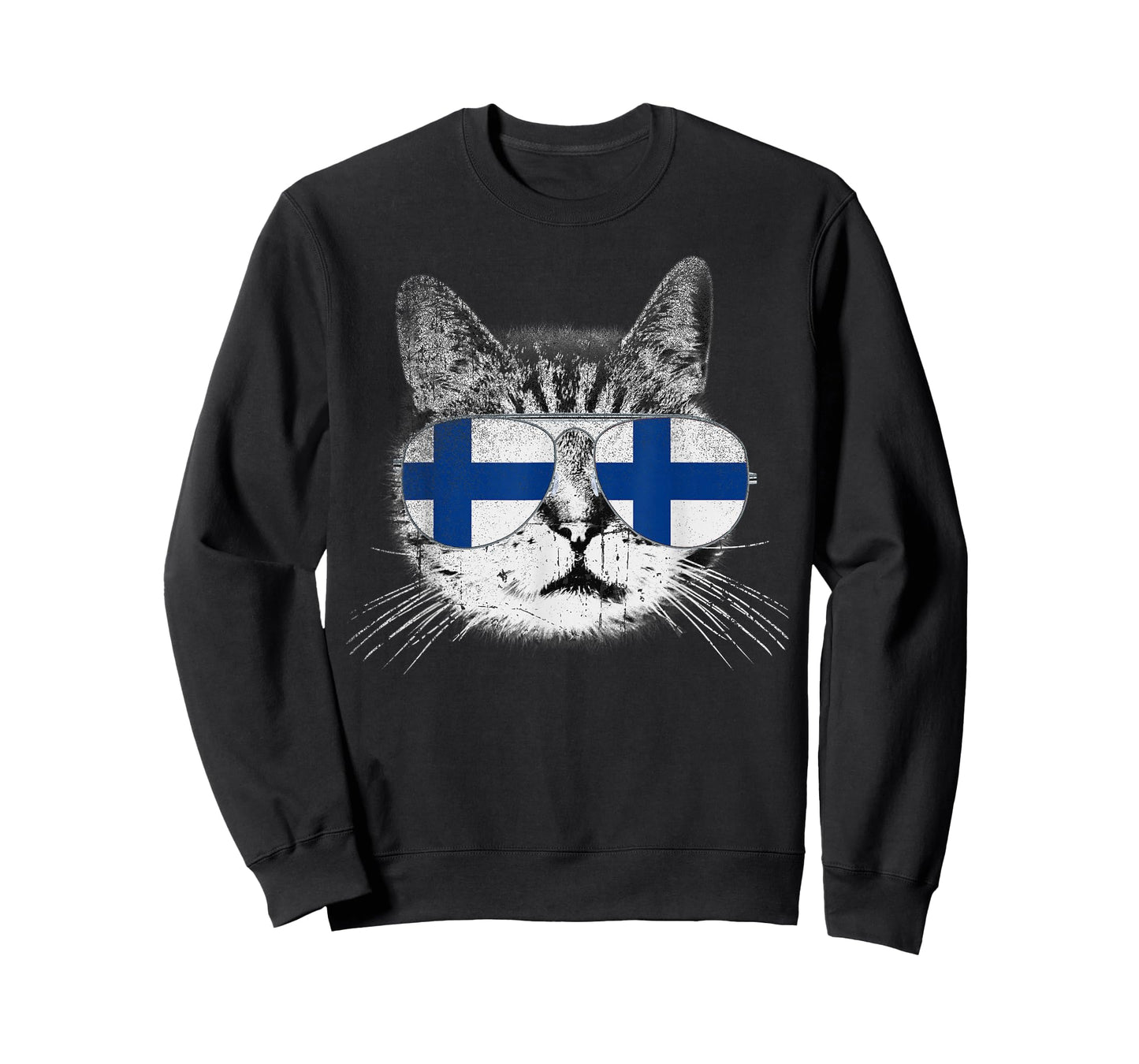 Finnish Finland Flag Country Roots Cat Lover Pride Gift T-Shirt
