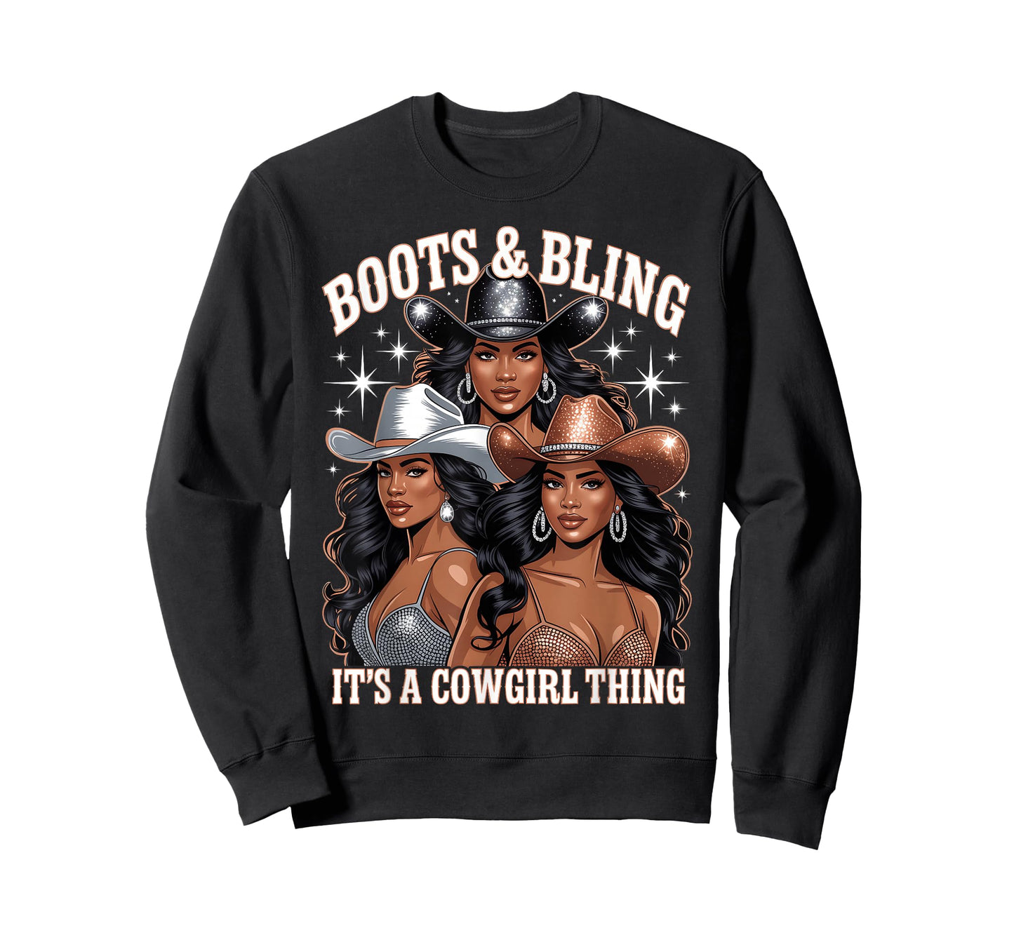 Boots & Bling It's a Cowgirl Thing Melanin Black Cowgirls T-Shirt