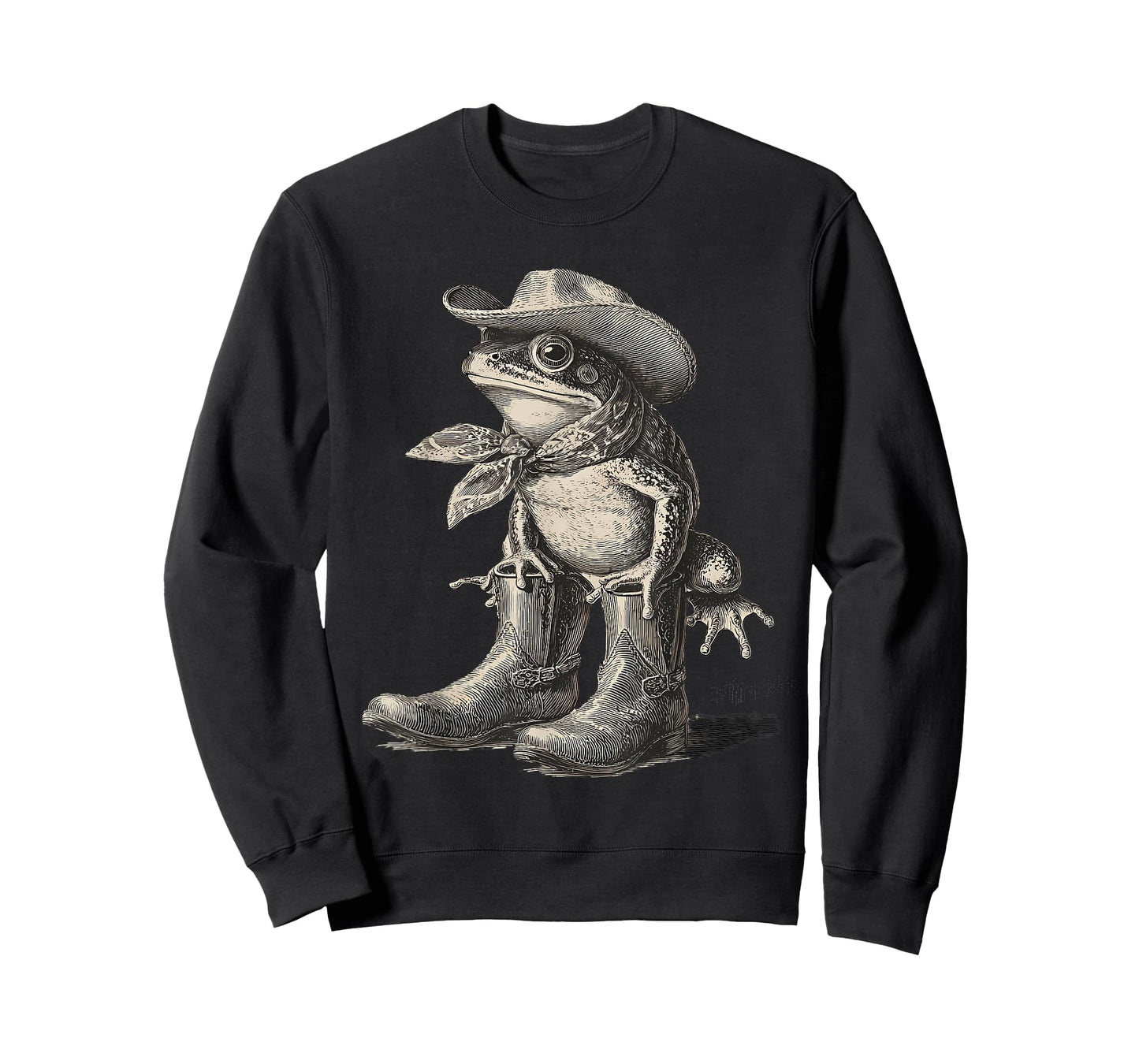 Frog Cowboy Vintage Toad Rodeo Cowgirl Western Country T-Shirt