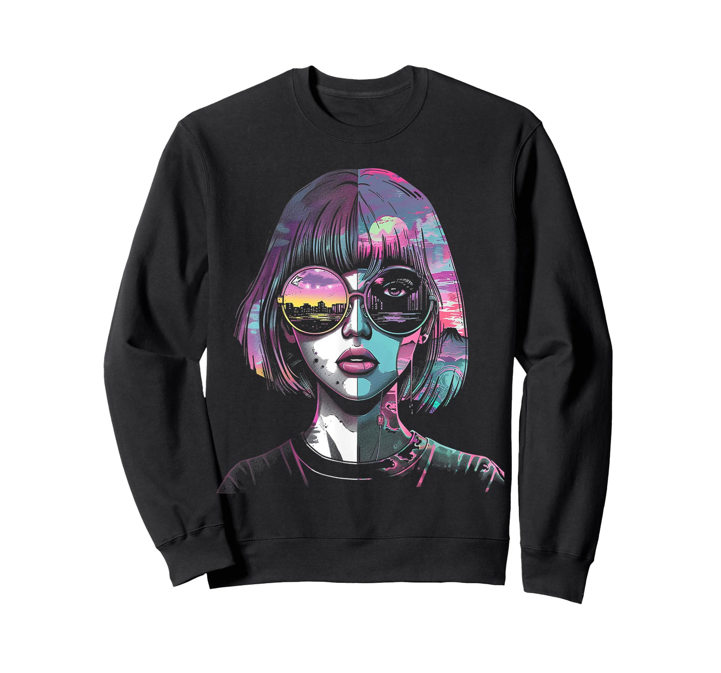 Anime Manga Motif Sunglasses Artwork Anime T-Shirt