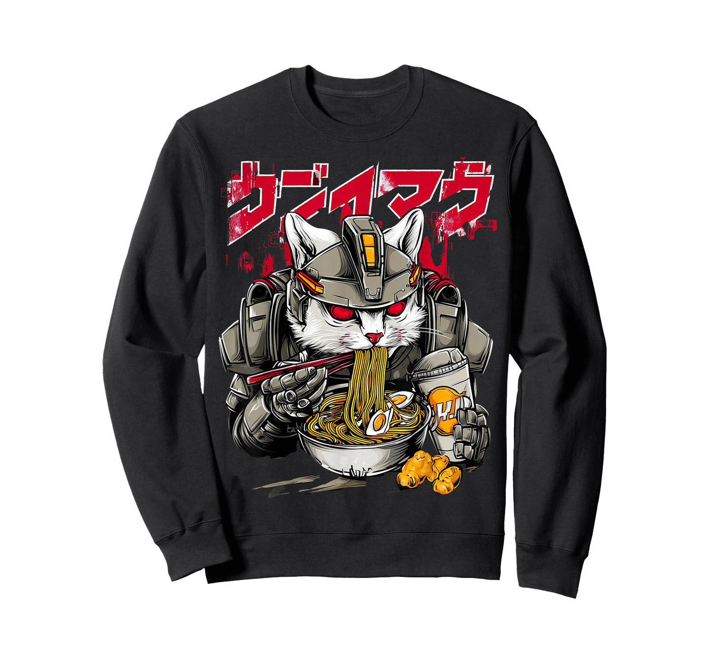 Cyberpunk Cat Japan Streetwear Y2K Anime Manga T-Shirt