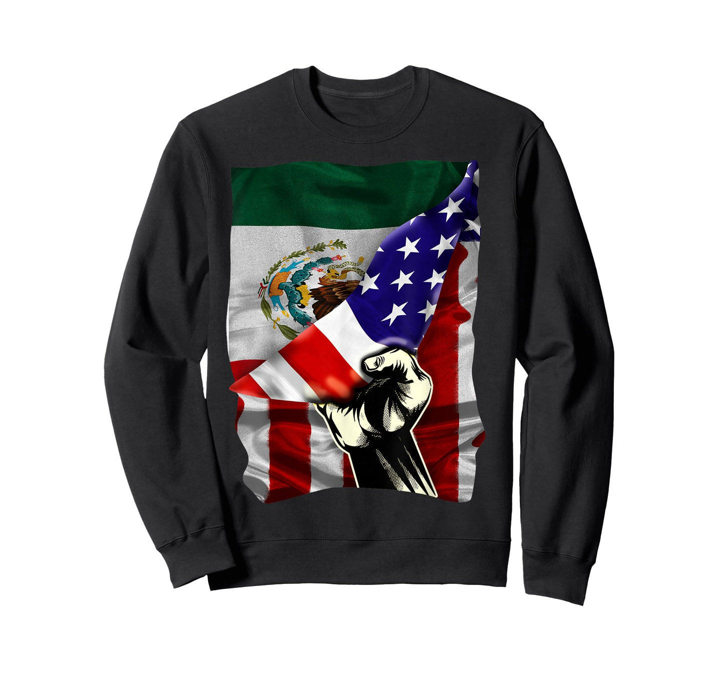 Half American Flag Mexican ROOTS USA Flag Mexico DNA T-Shirt