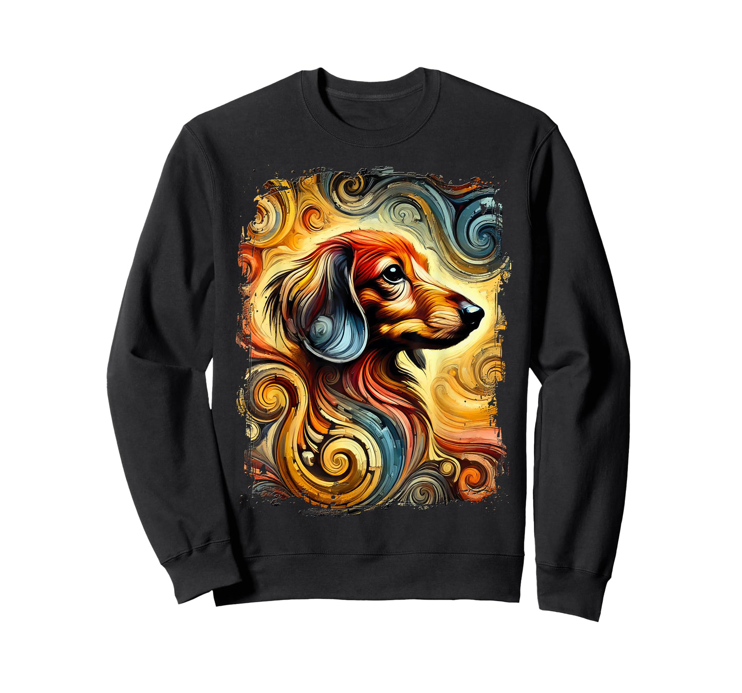 Cute Dachshund Colourful Artwork T-Shirt