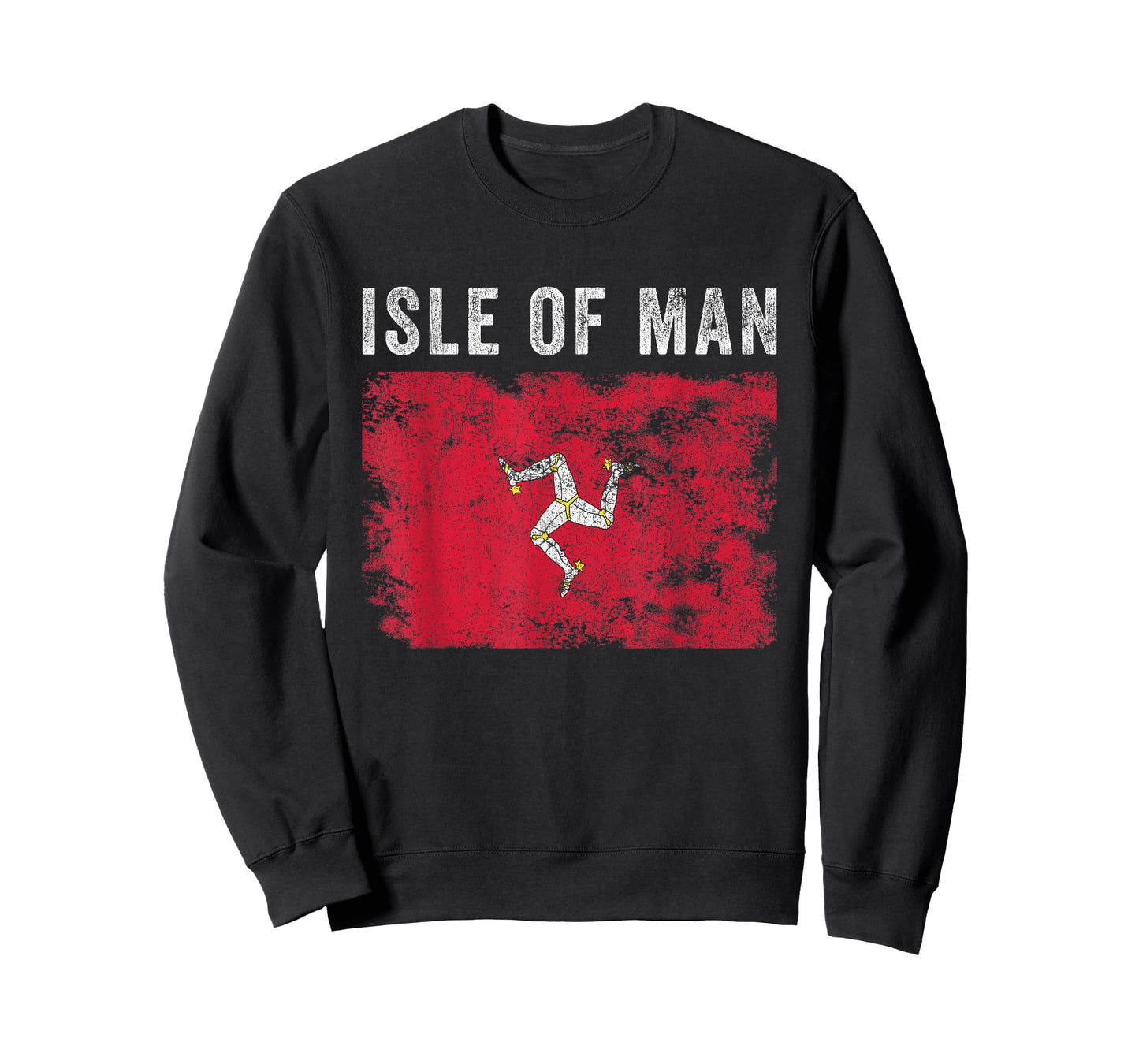 Isle of Man Flag Distressed - Men Women Kids - Manx Flag T-Shirt