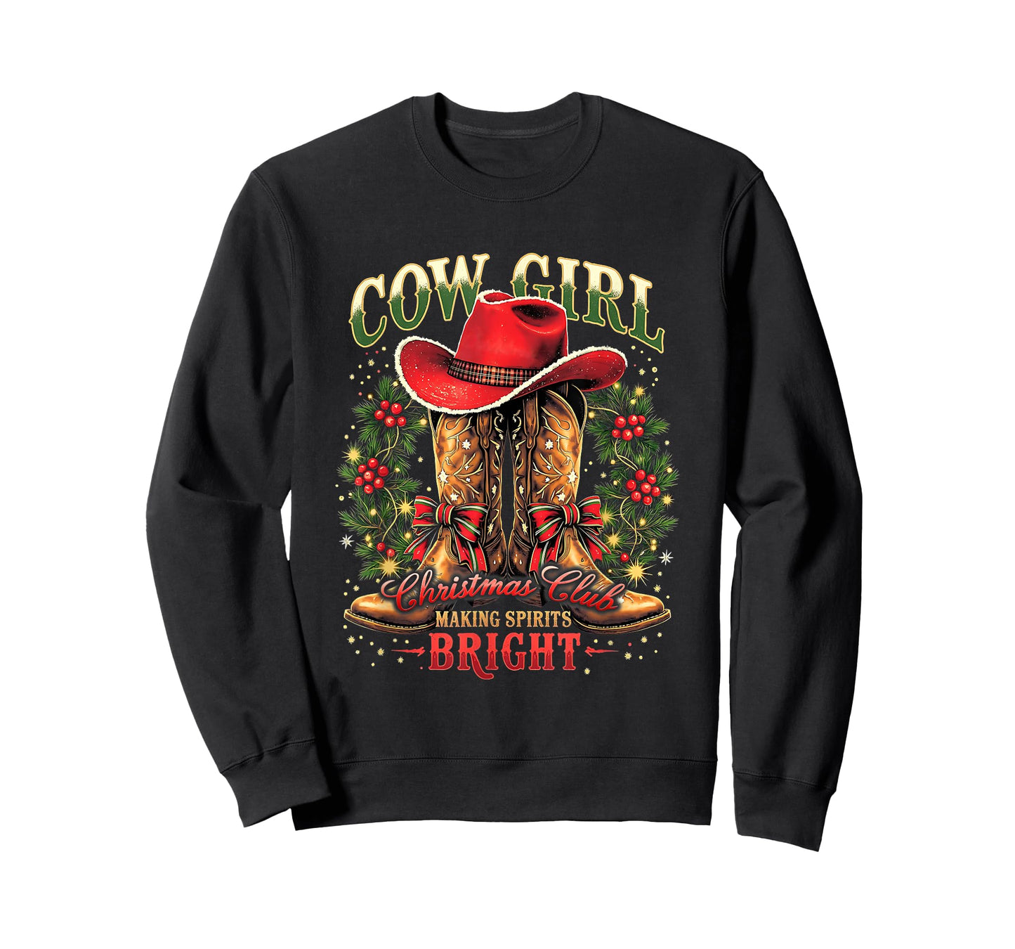 Christmas Y'all Xmas Coquette Cowgirl Let’s Go Girls Howdy T-Shirt