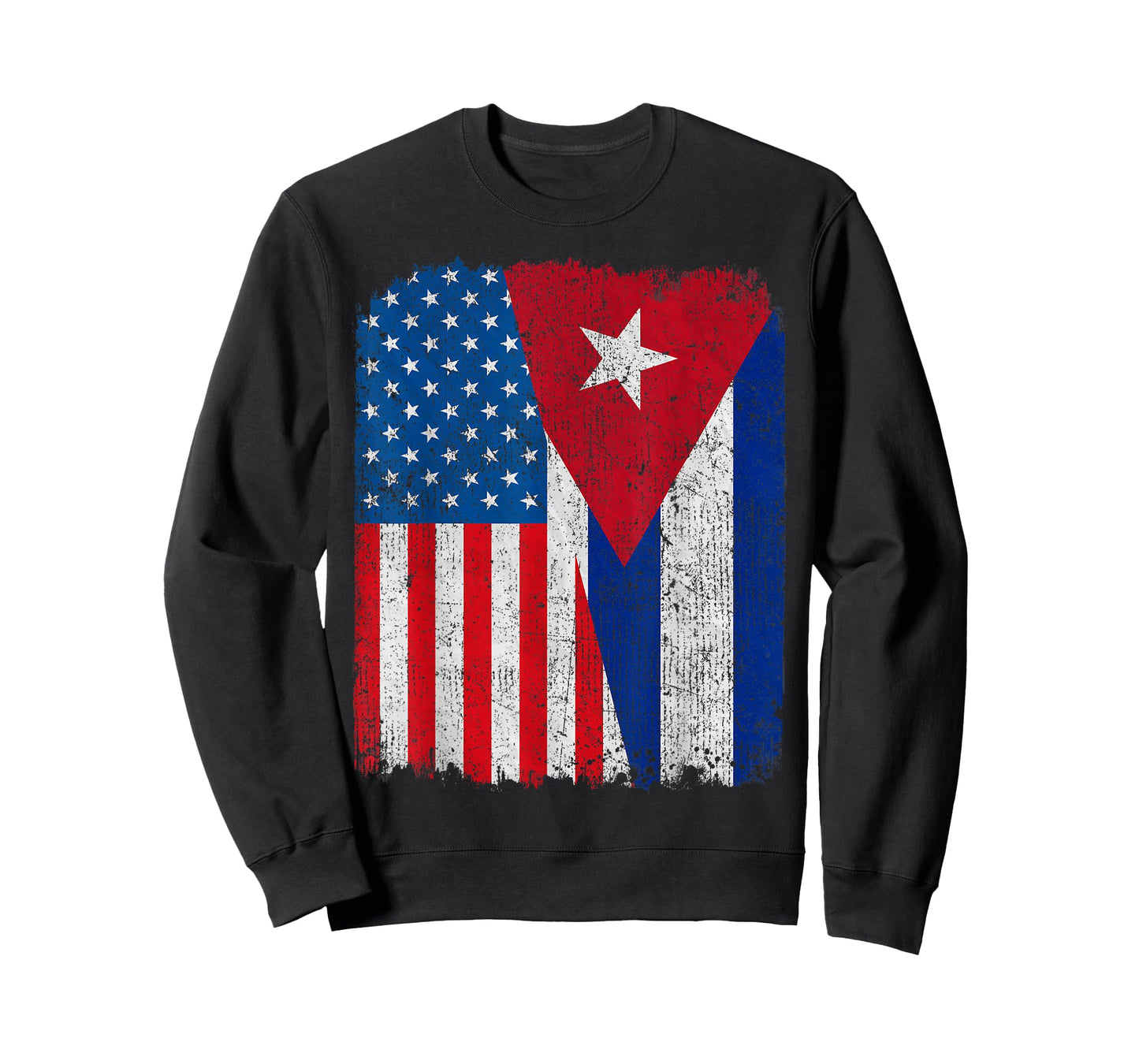 Cuban American Flag Half USA Cuba Root Proud T-Shirt