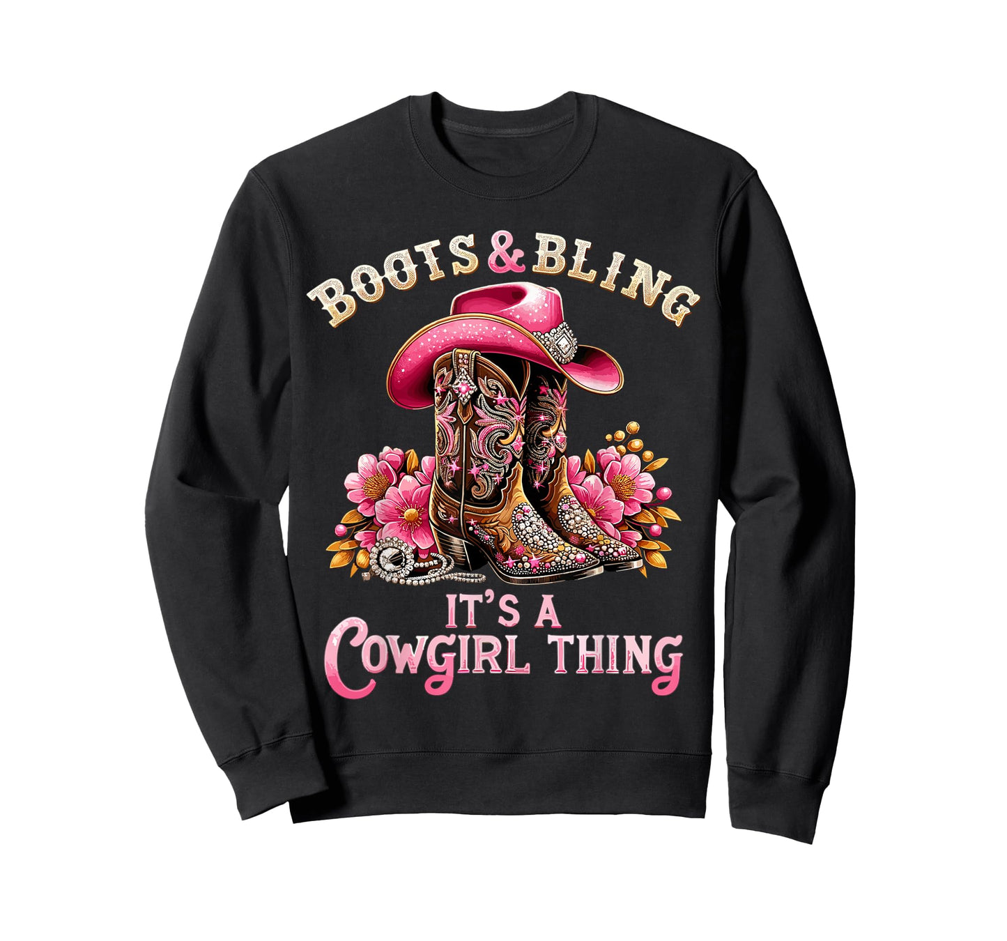 Boots and Bling its a Cowgirl Thing Country Girls T-Shirt