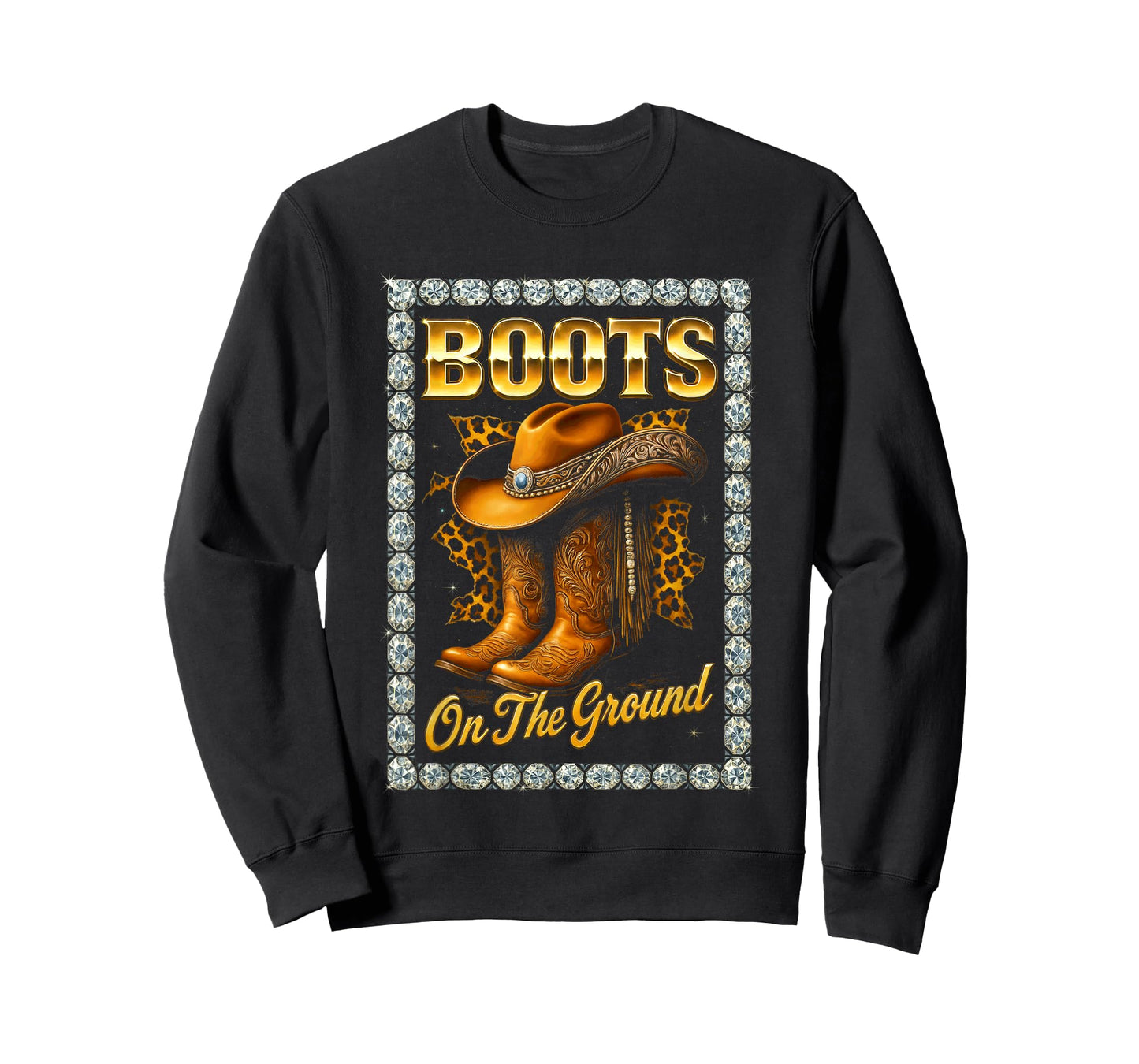 Boots On The Ground Cowboy Western Hat T-Shirt