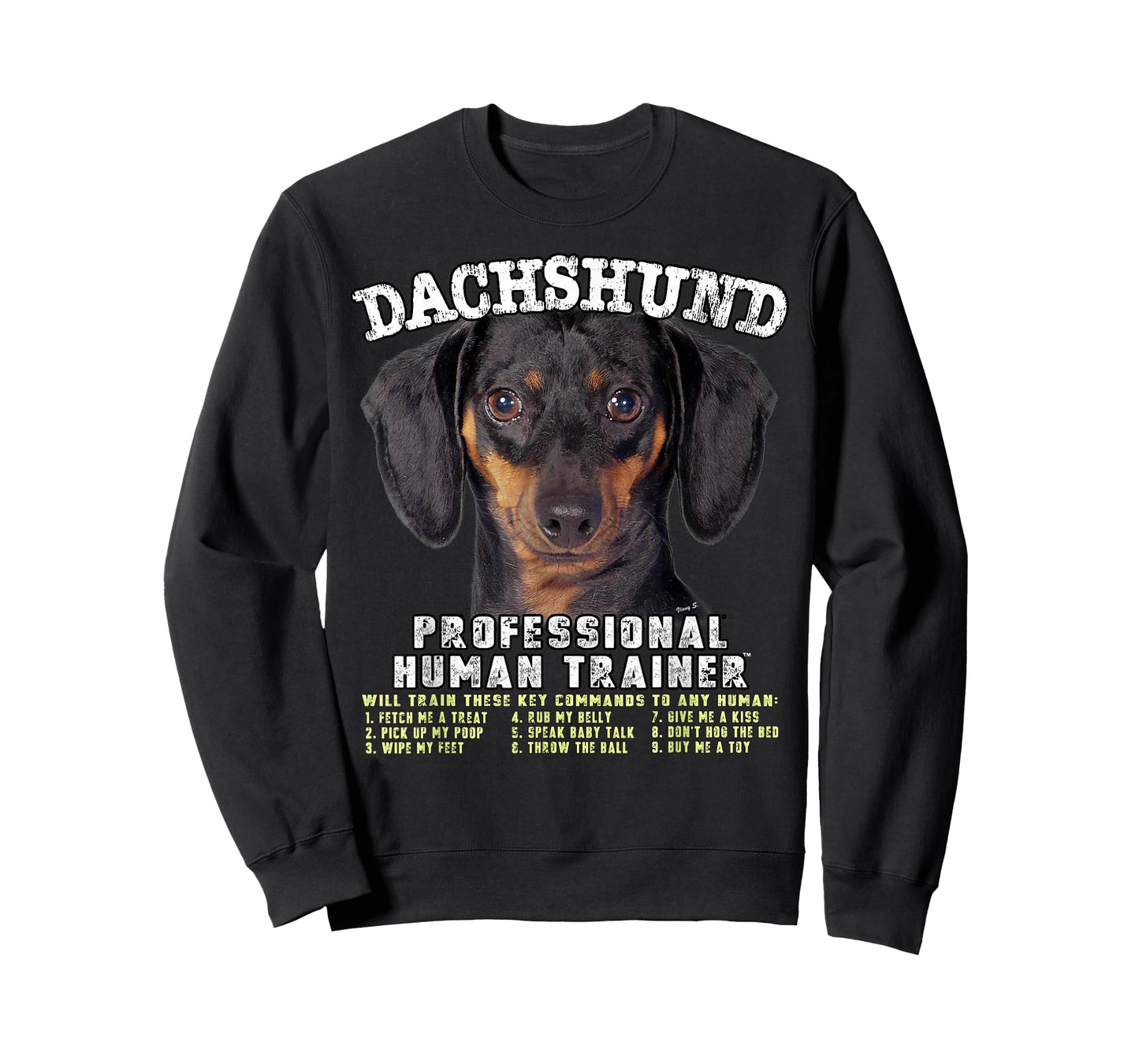 Dachshund Black Tan Dog Professional Human Trainer T-Shirt