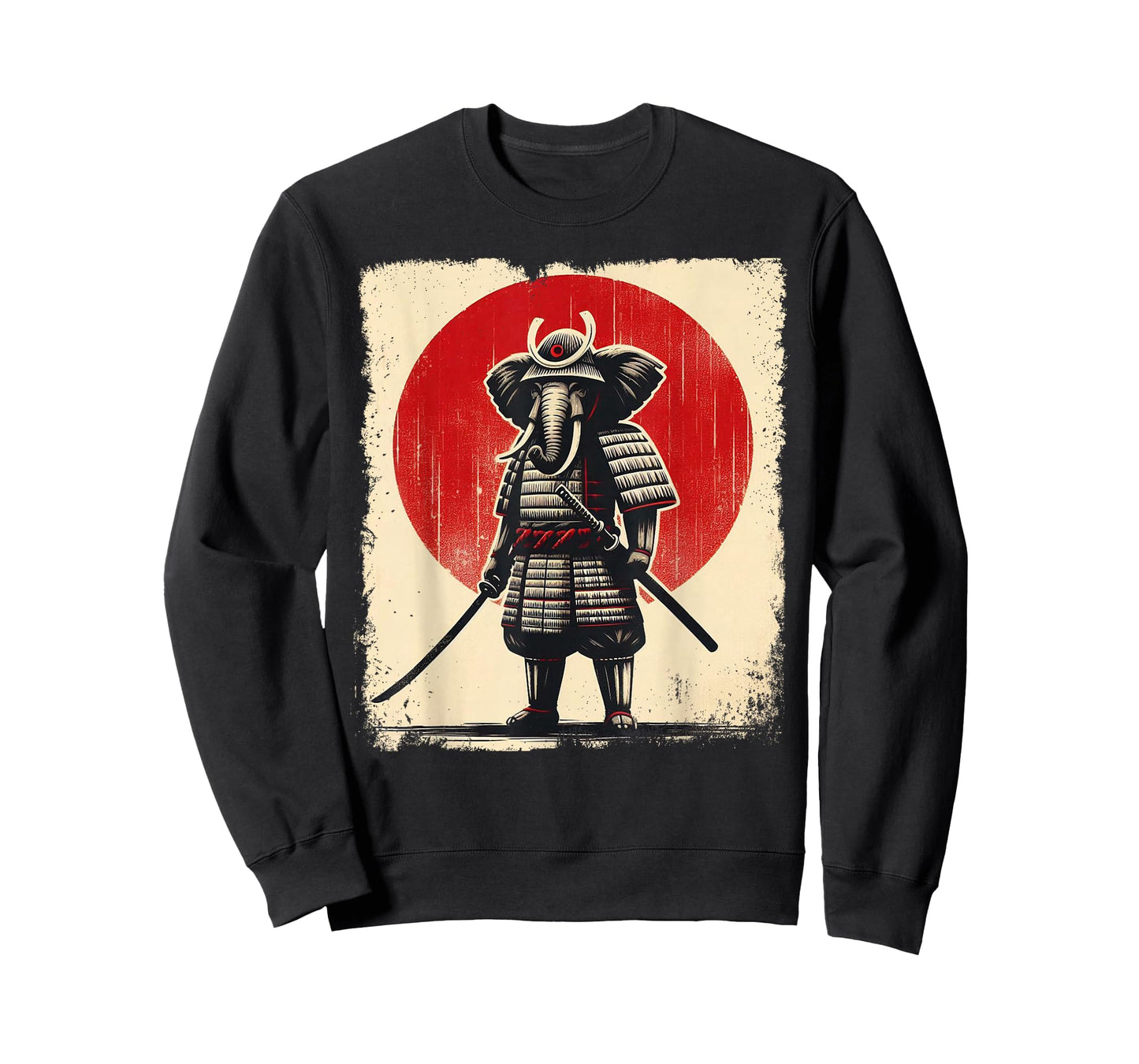 Samurai Elephant Japanese Warrior Aesthetic Art Ukiyo-e T-Shirt