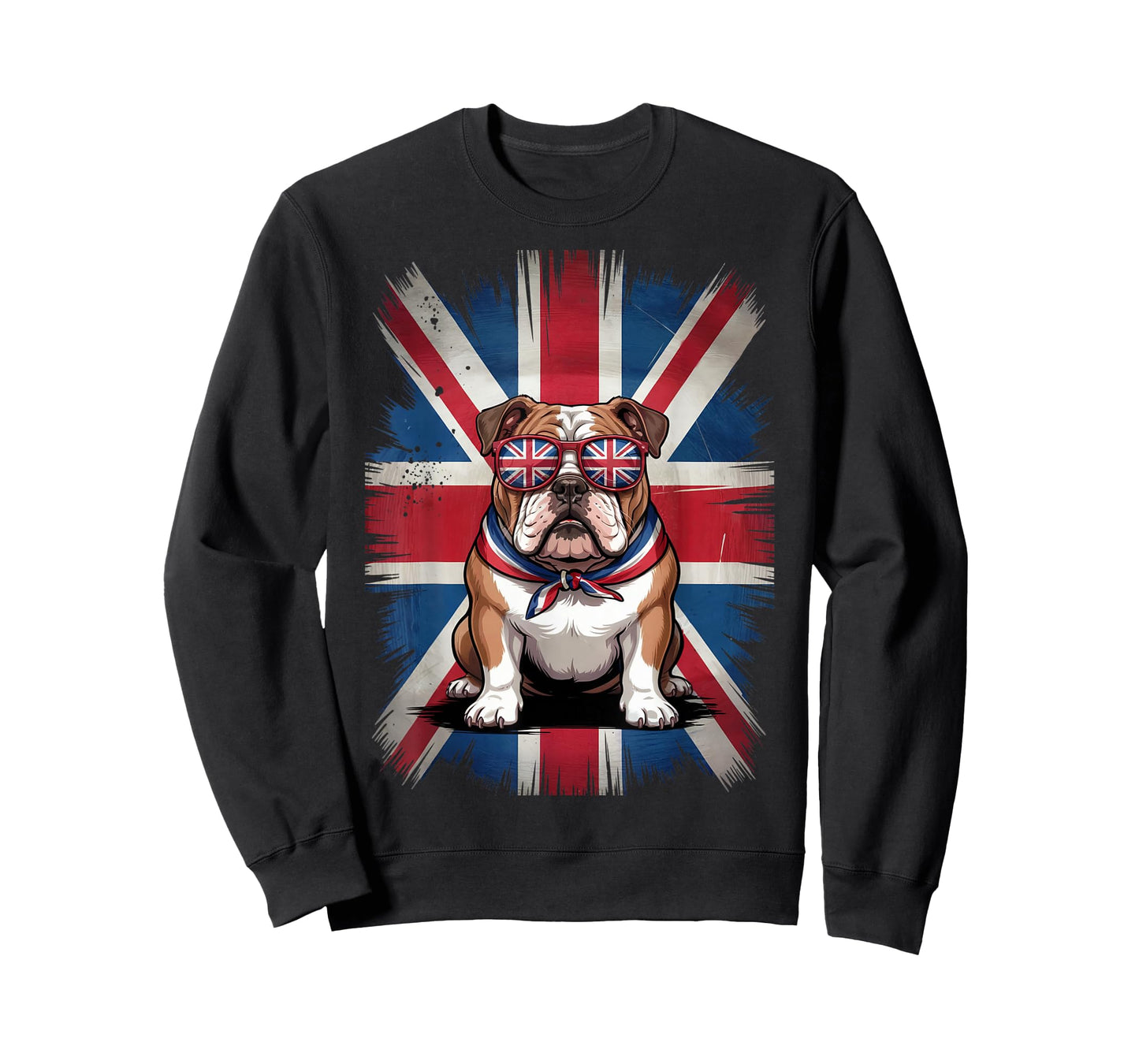 English Bulldog UK Flag Union Jack Women Men UK British Flag T-Shirt