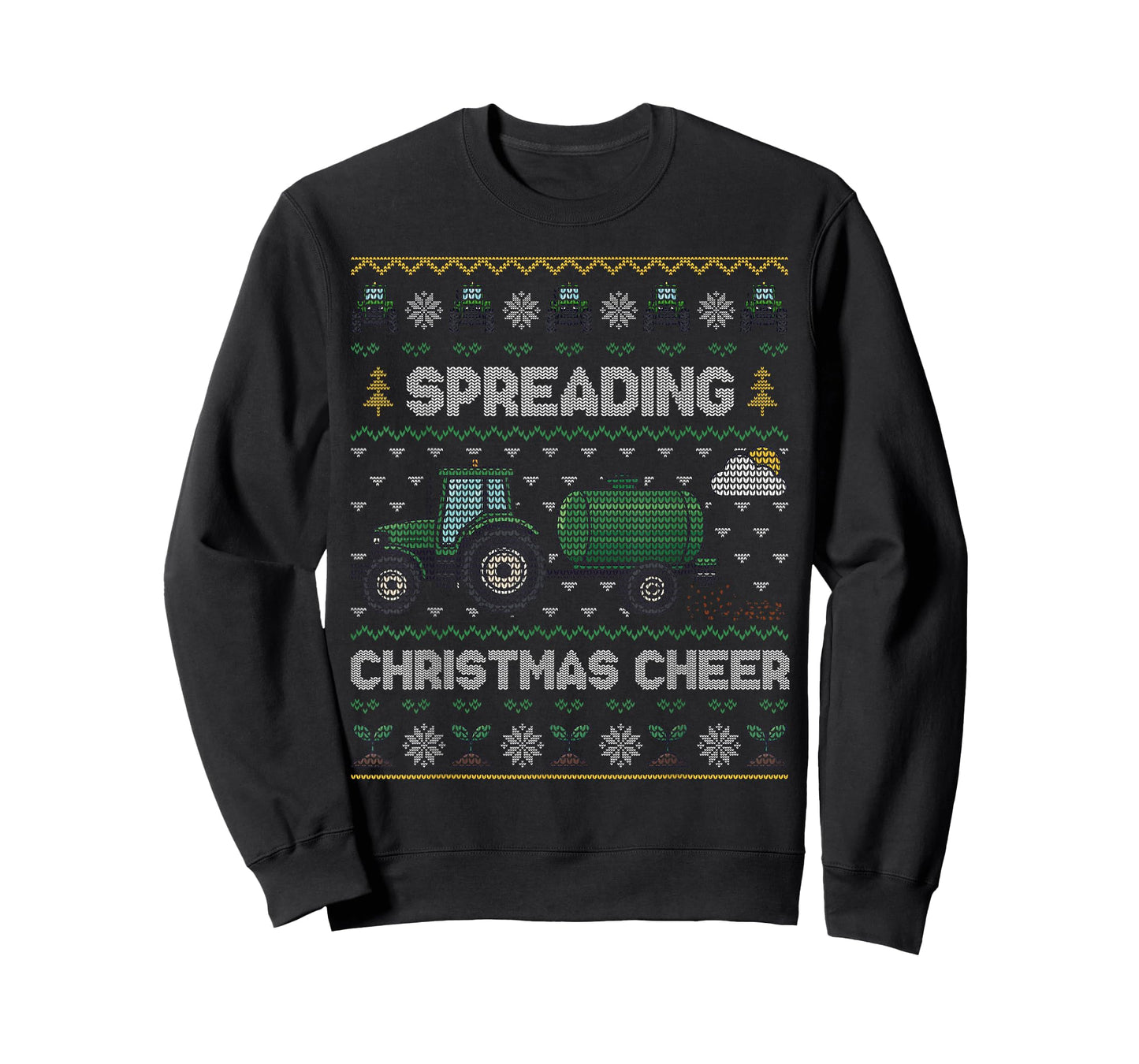 Spreading Christmas Cheer Funny Farming Tractor Ugly Xmas T-Shirt