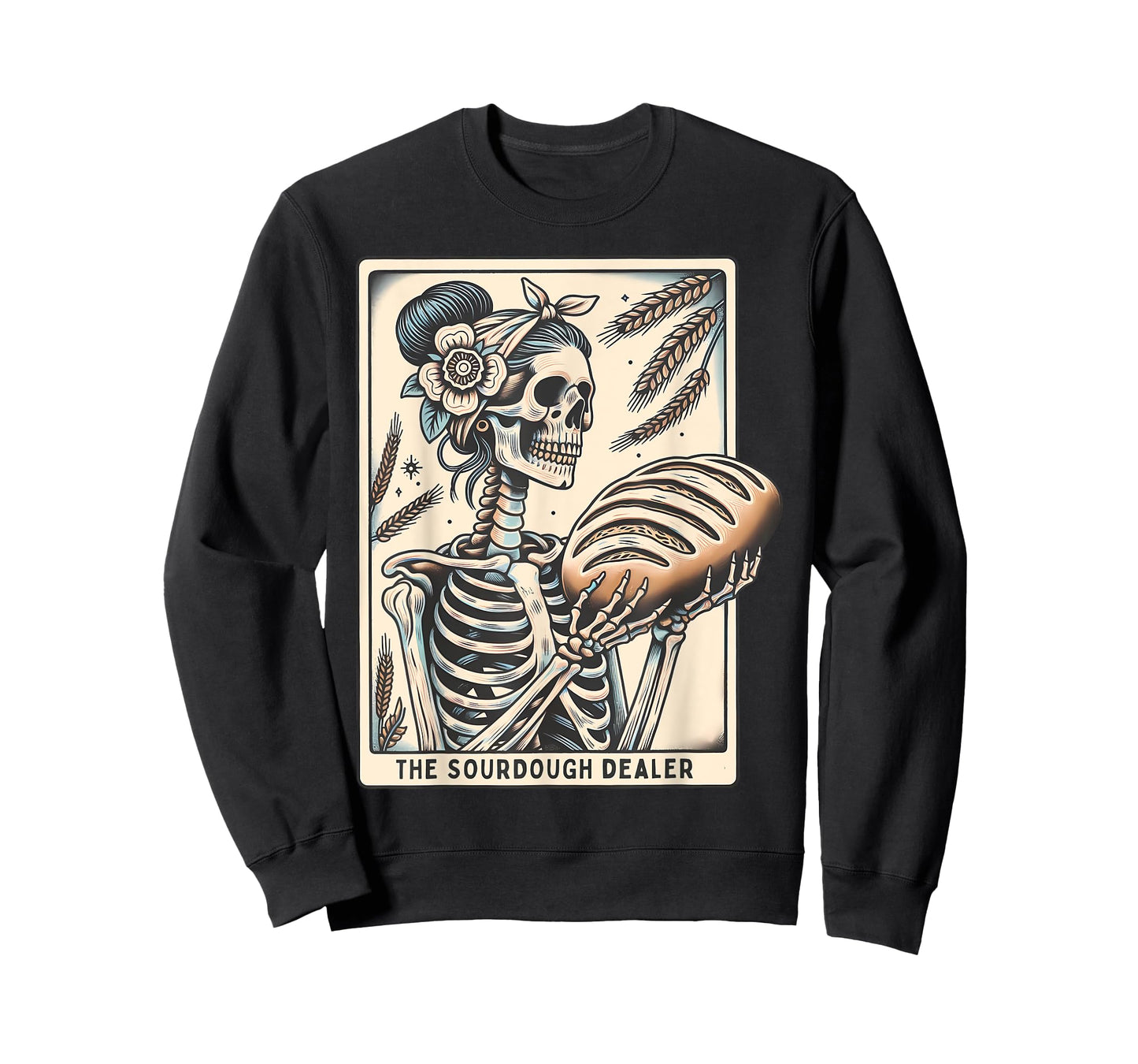 Sourdough Dealer Skeleton Tarot Card Witch Vibes Mothers Day T-Shirt