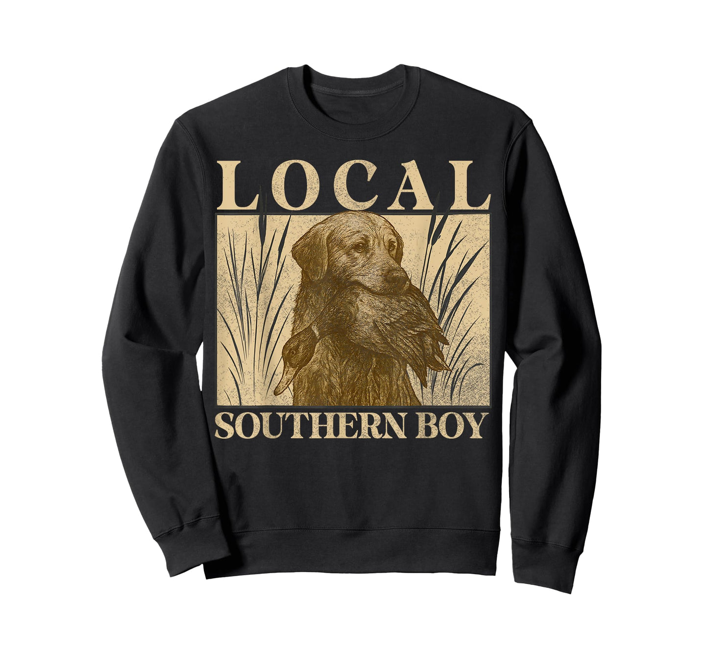 Local Southern Boy Duck Hunting Black Lab Outdoor Vintage T-Shirt