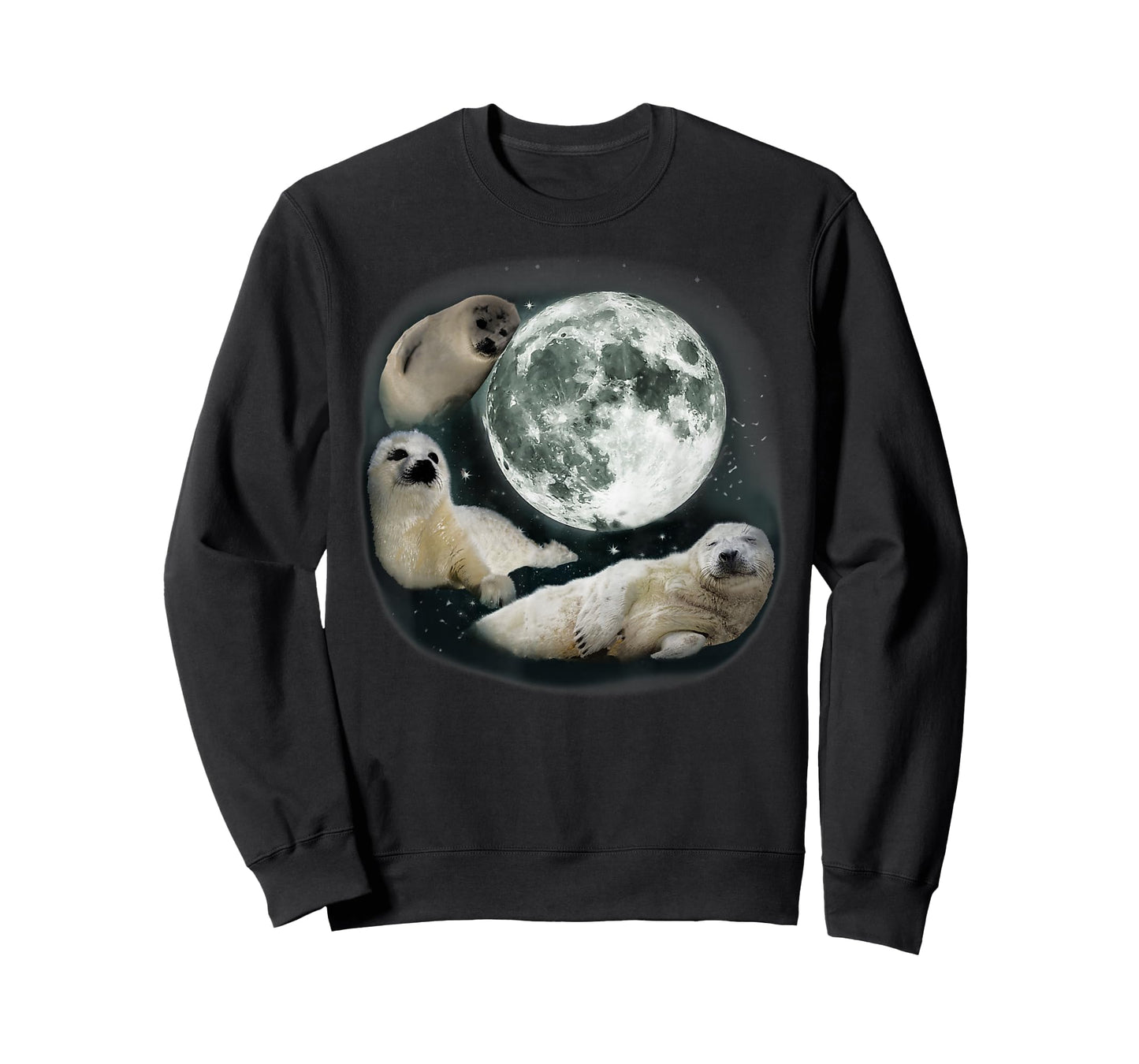 Three Sea Dog Howling At Moon Cute Sea Dog Ocean Animal T-Shirt