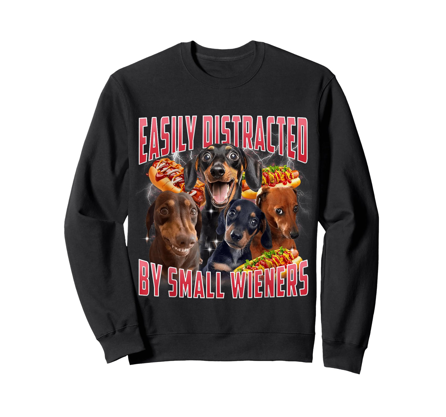 Easily Distracted By Small Weiners Dachshund Humor Women T-Shirt