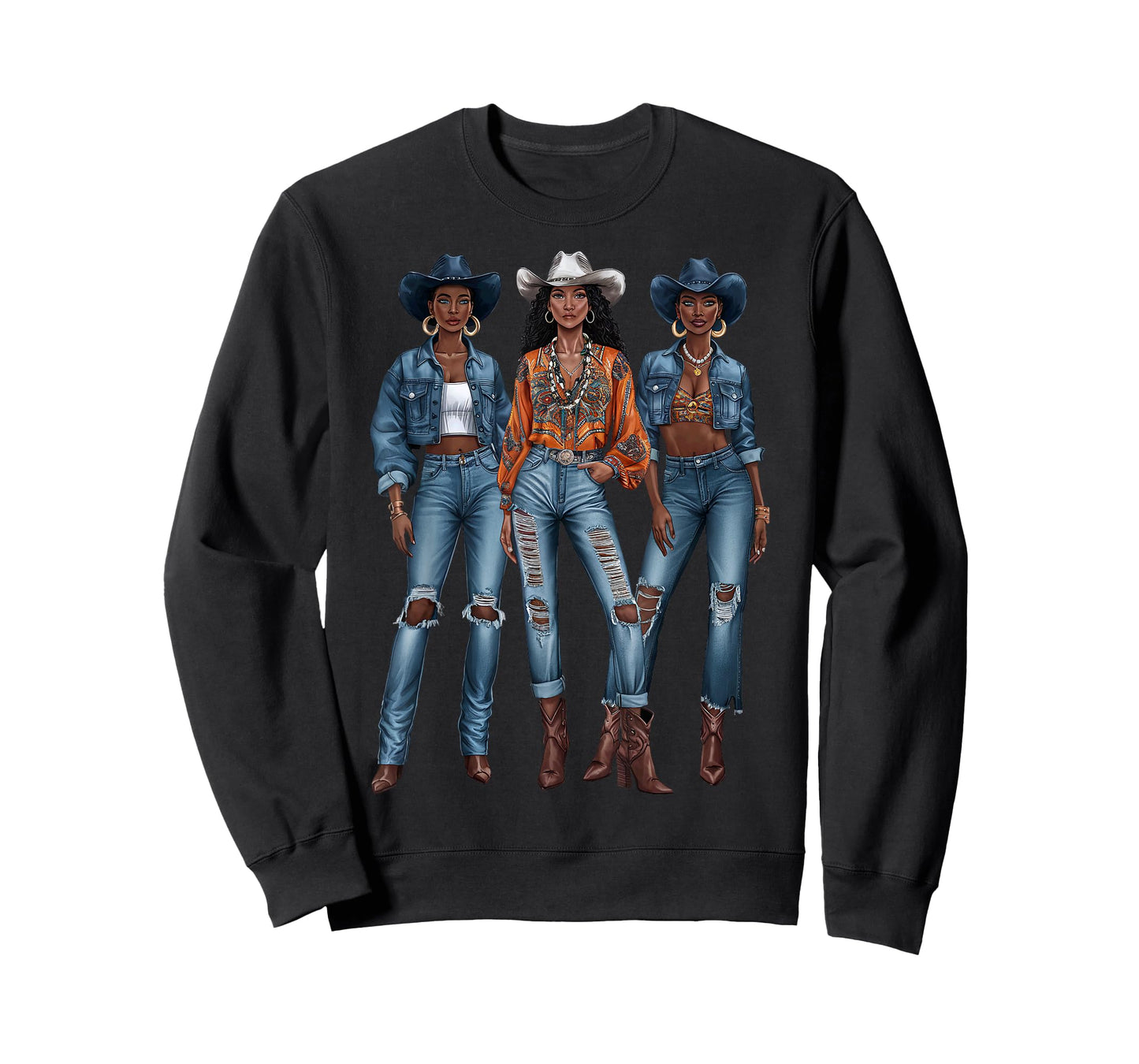 Black Cowgirl Vibes Melanin Black History Texas T-Shirt