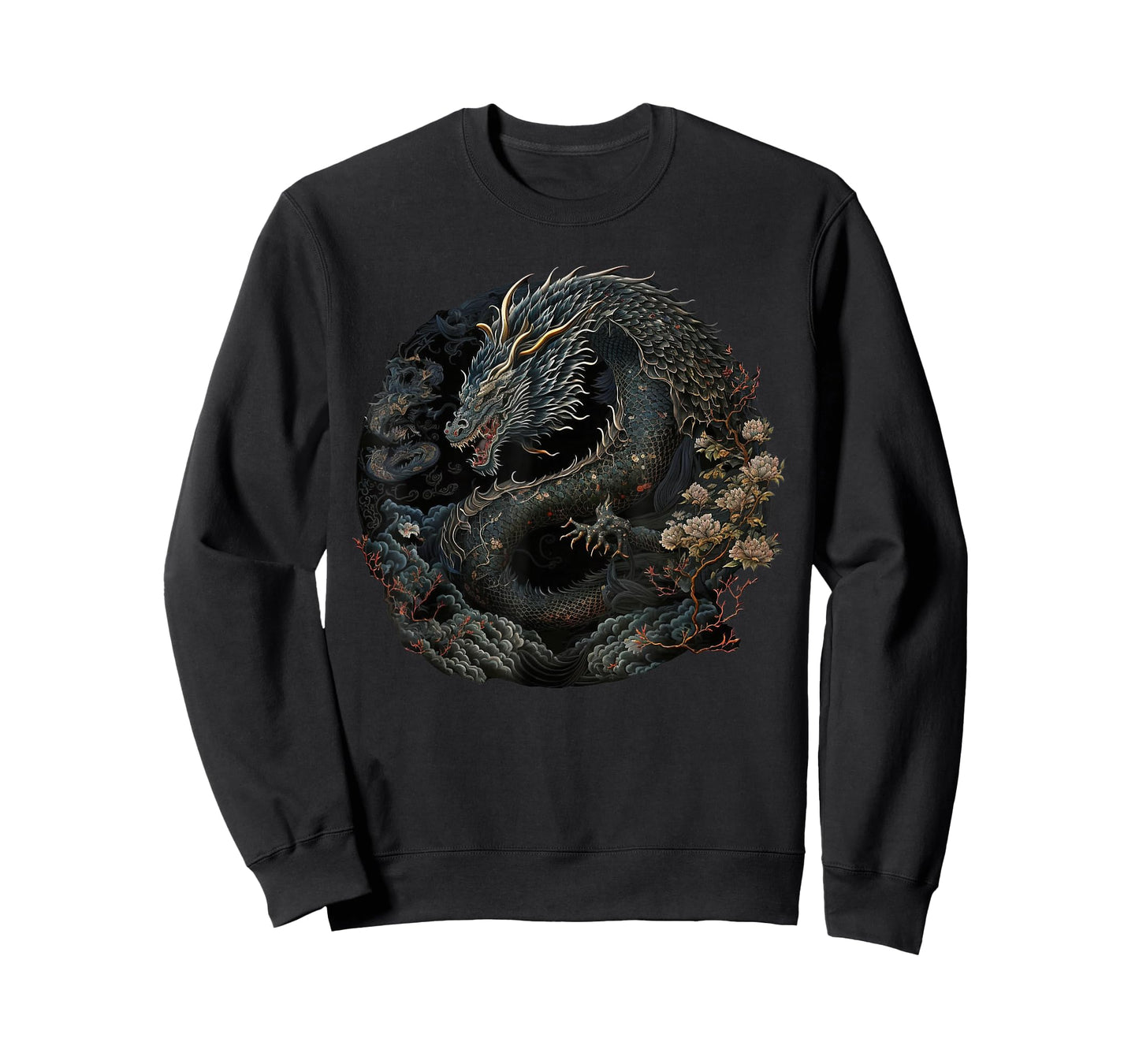 Japanese Art Dragon Japan Chinese Asian Graphic Print T-Shirt